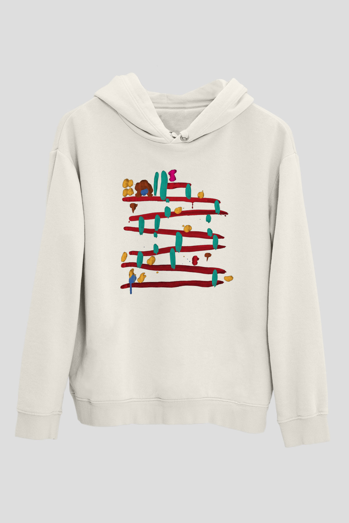 Donkey Kong Beyaz Unisex Kapşonlu Sweatshirt