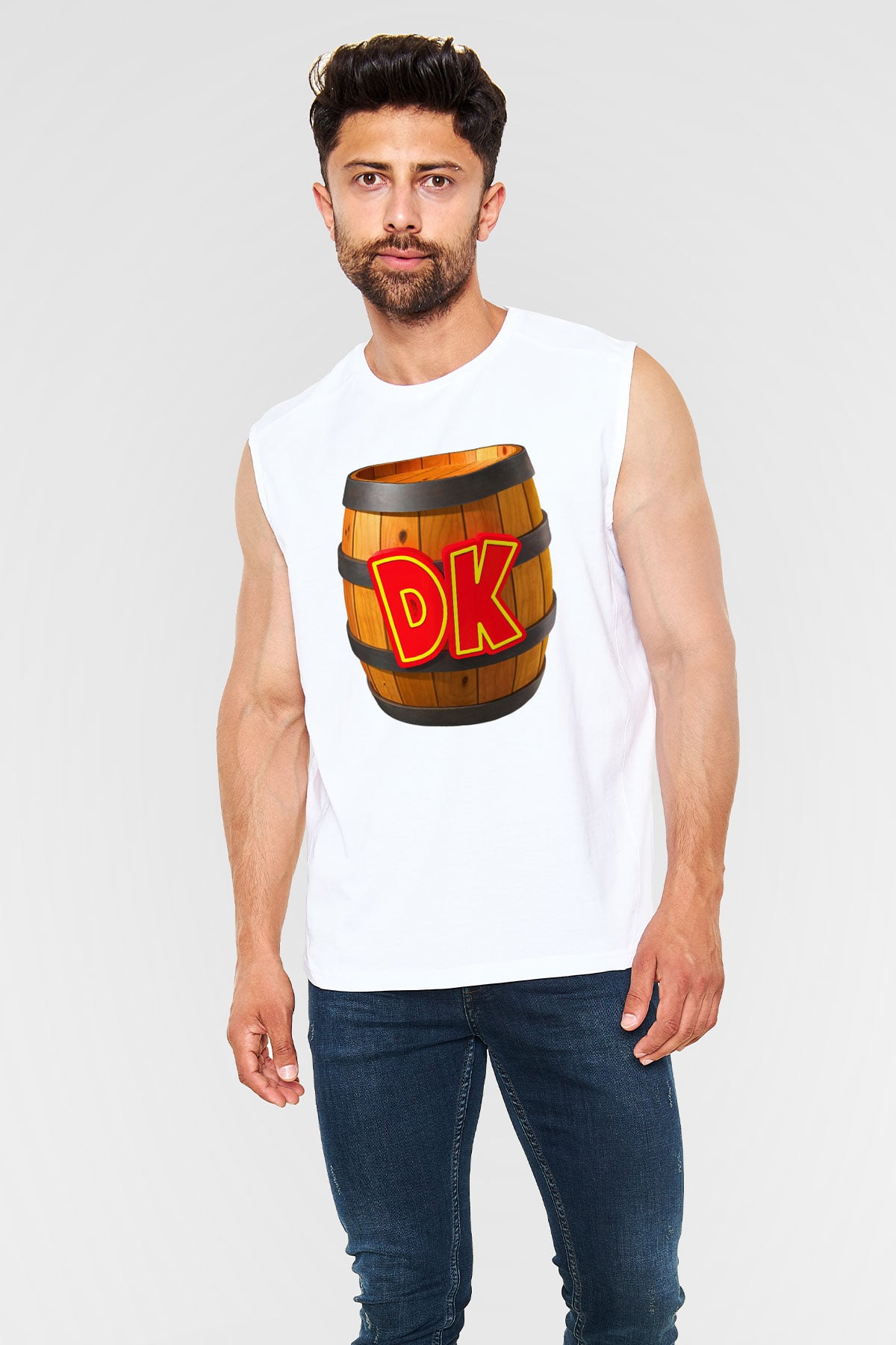 Donkey Kong Beyaz Unisex Kolsuz Tişört