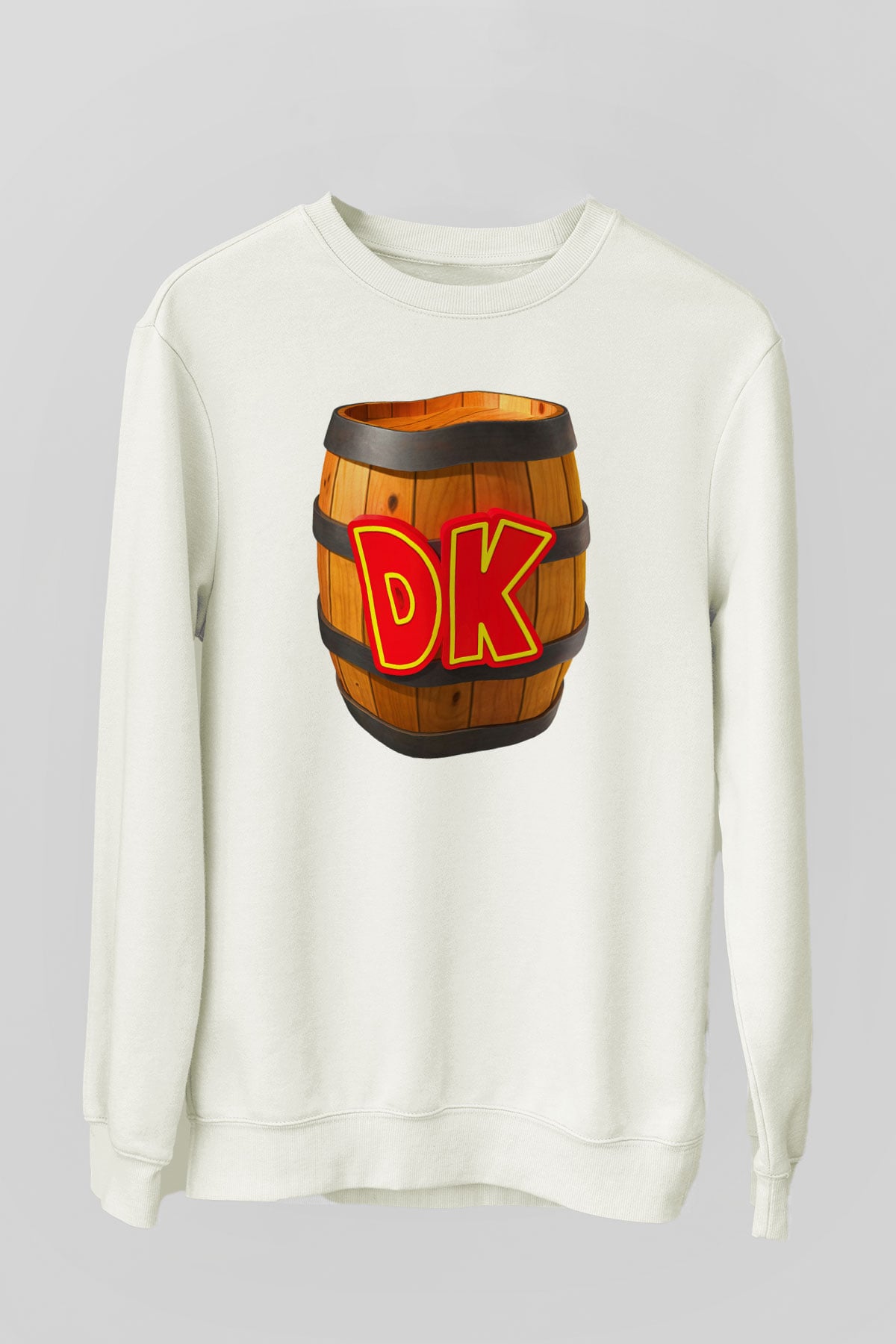 Donkey Kong Beyaz Unisex Sweatshirt