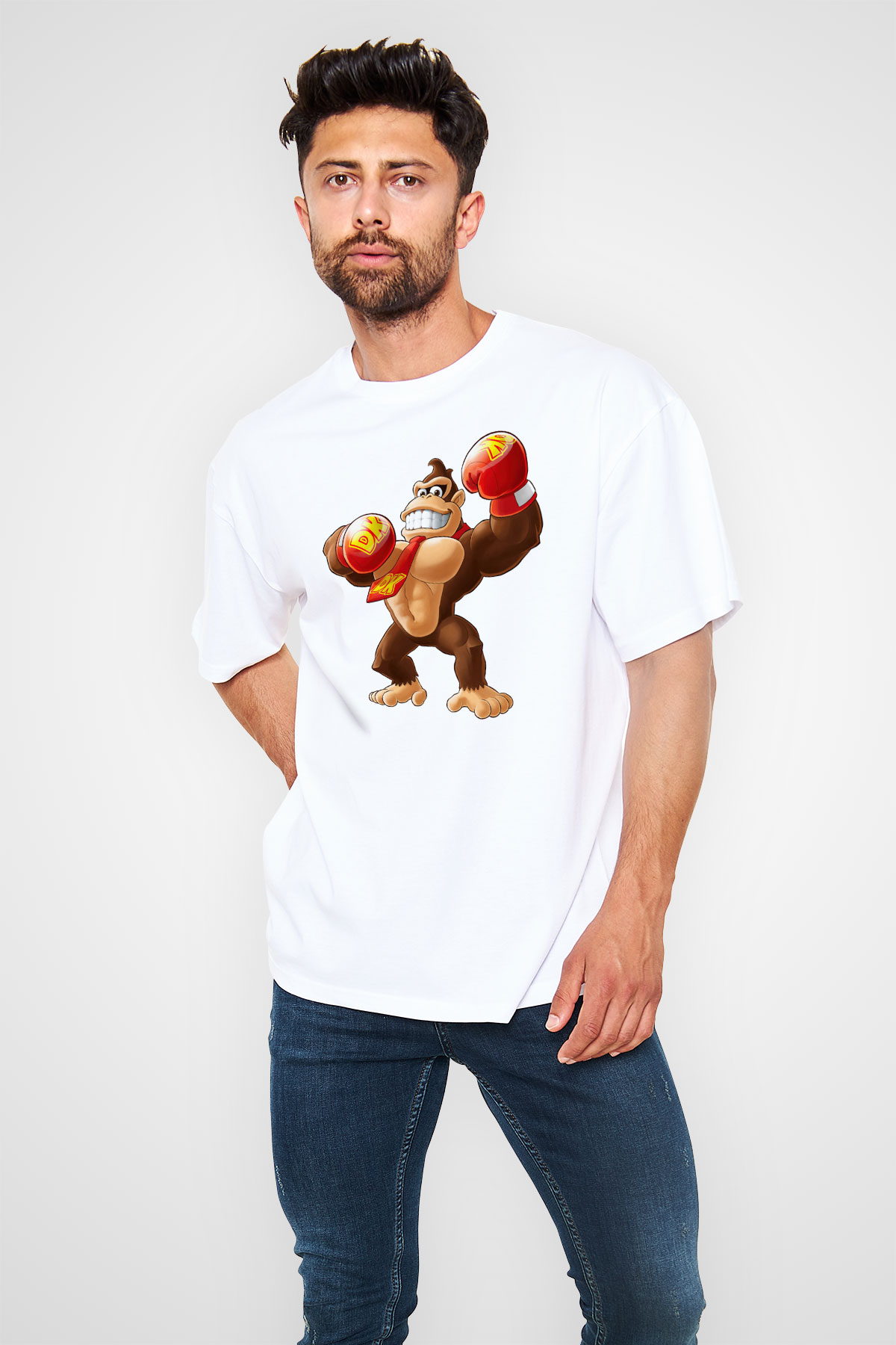 Donkey Kong Beyaz Oversize Tişört Oversize T-shirt