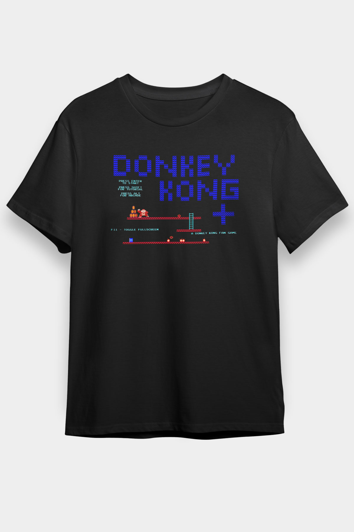 Donkey Kong Siyah Unisex Tişört