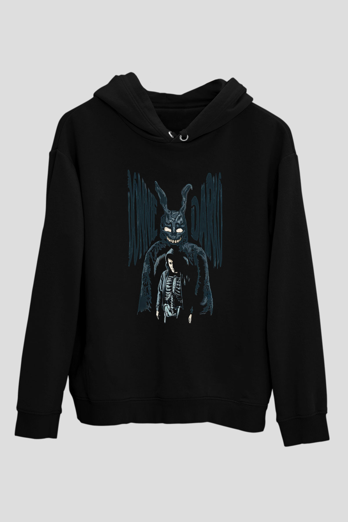 Donnie Darko Baskılı Unisex Siyah Hoodie