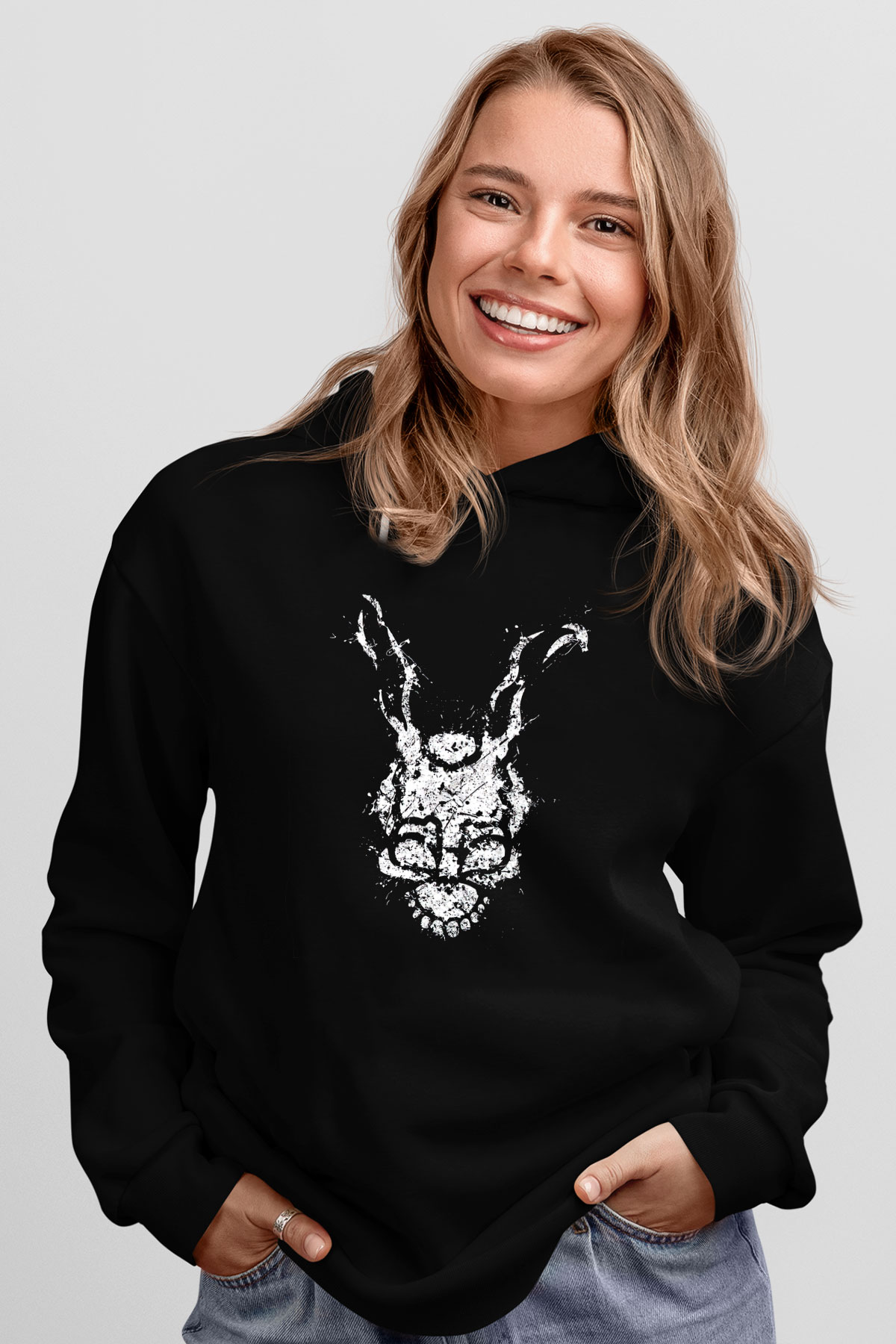 Donnie Darko Baskılı Unisex Siyah Hoodie