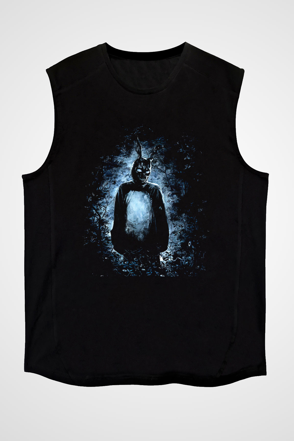 Donnie Darko Baskılı Unisex Siyah Kolsuz Tişört - Tshirt