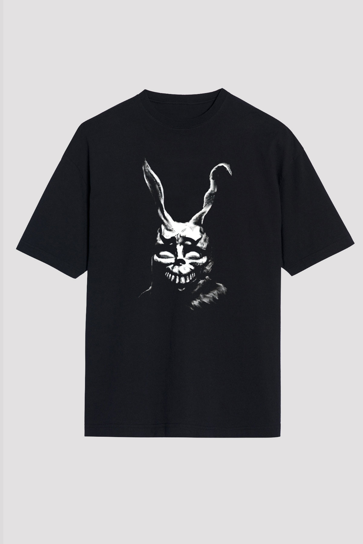 Donnie Darko Baskılı Unisex Siyah Oversize Tişört - Tshirt