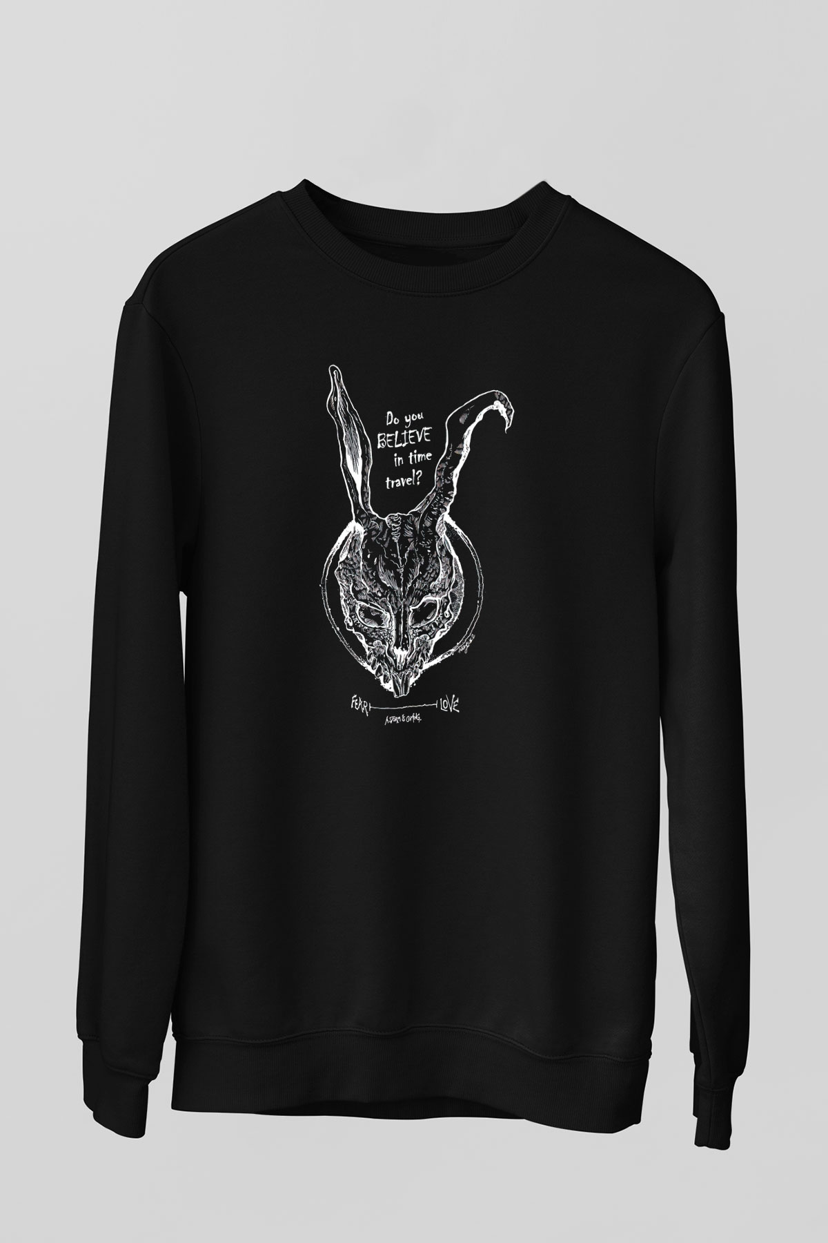 Donnie Darko Baskılı Unisex Siyah Sweatshirt