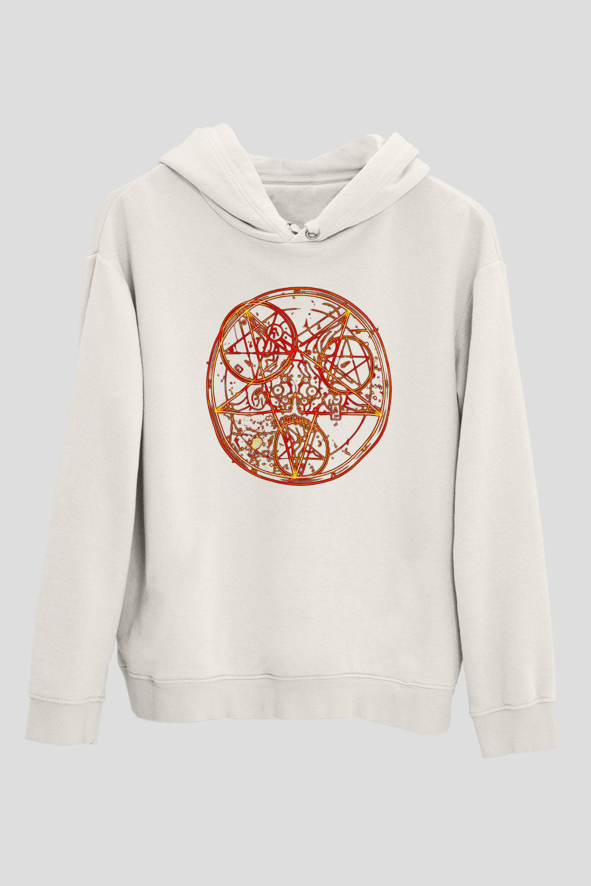 Doom Beyaz Unisex Kapşonlu Sweatshirt