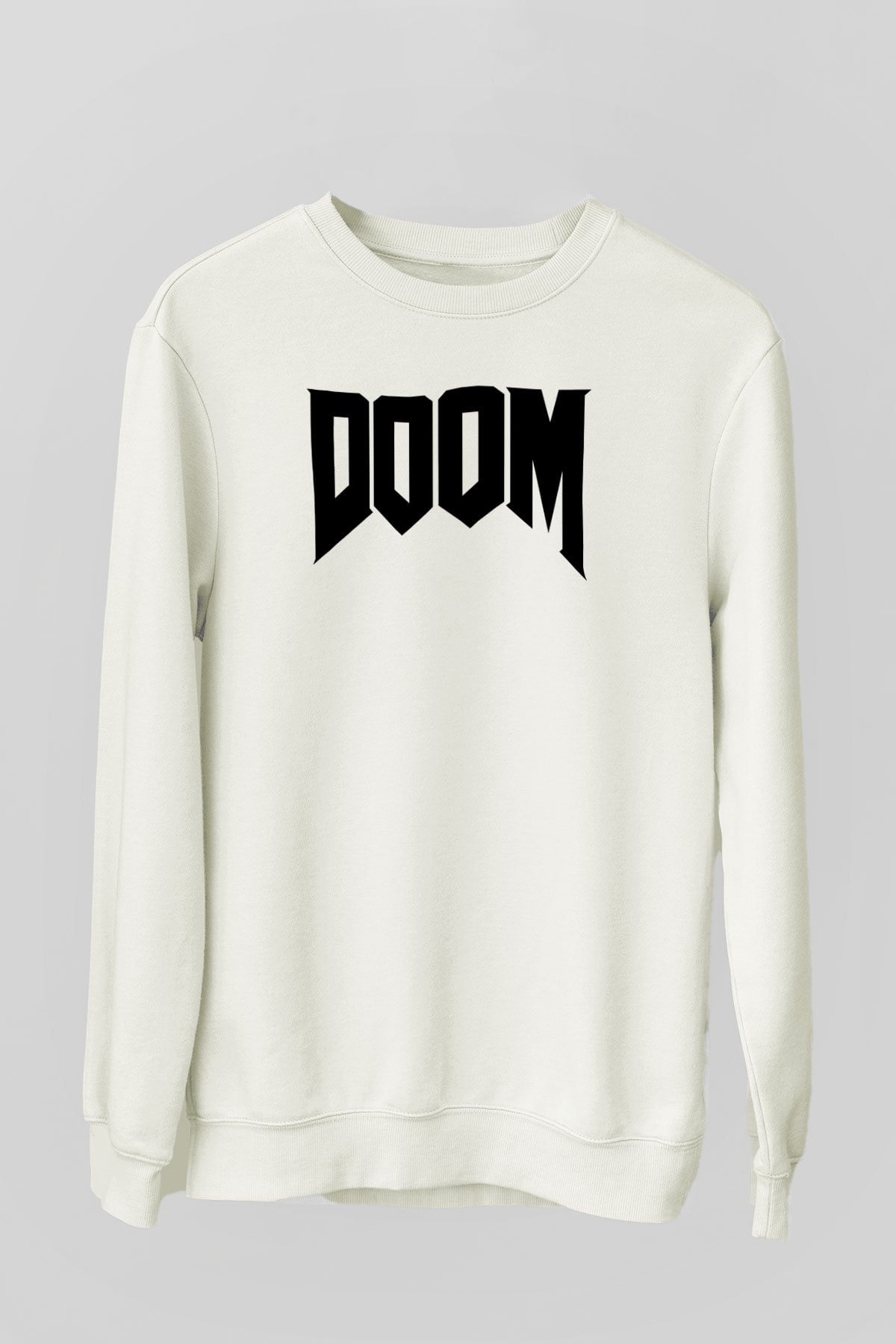 Doom Beyaz Unisex Sweatshirt