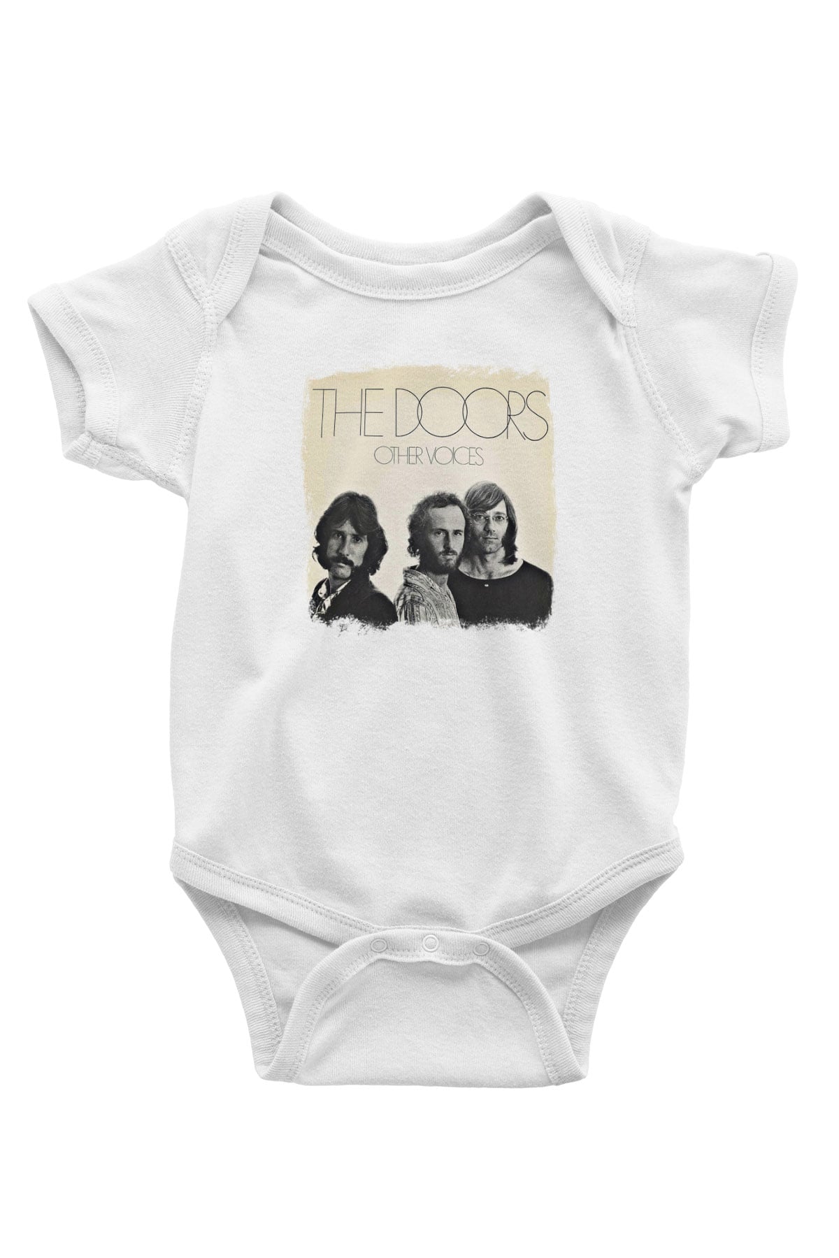 Doors Baskılı Unisex Beyaz Bebek Body - Zıbın