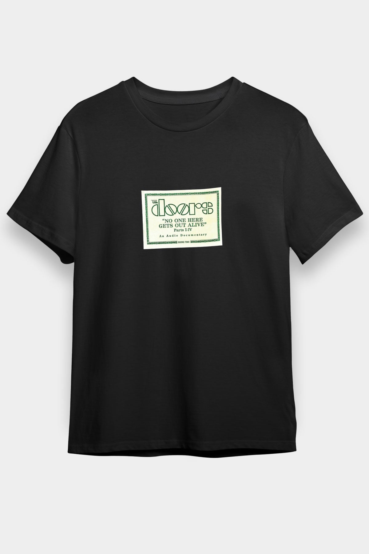 Doors Baskılı Unisex Siyah Tişört
