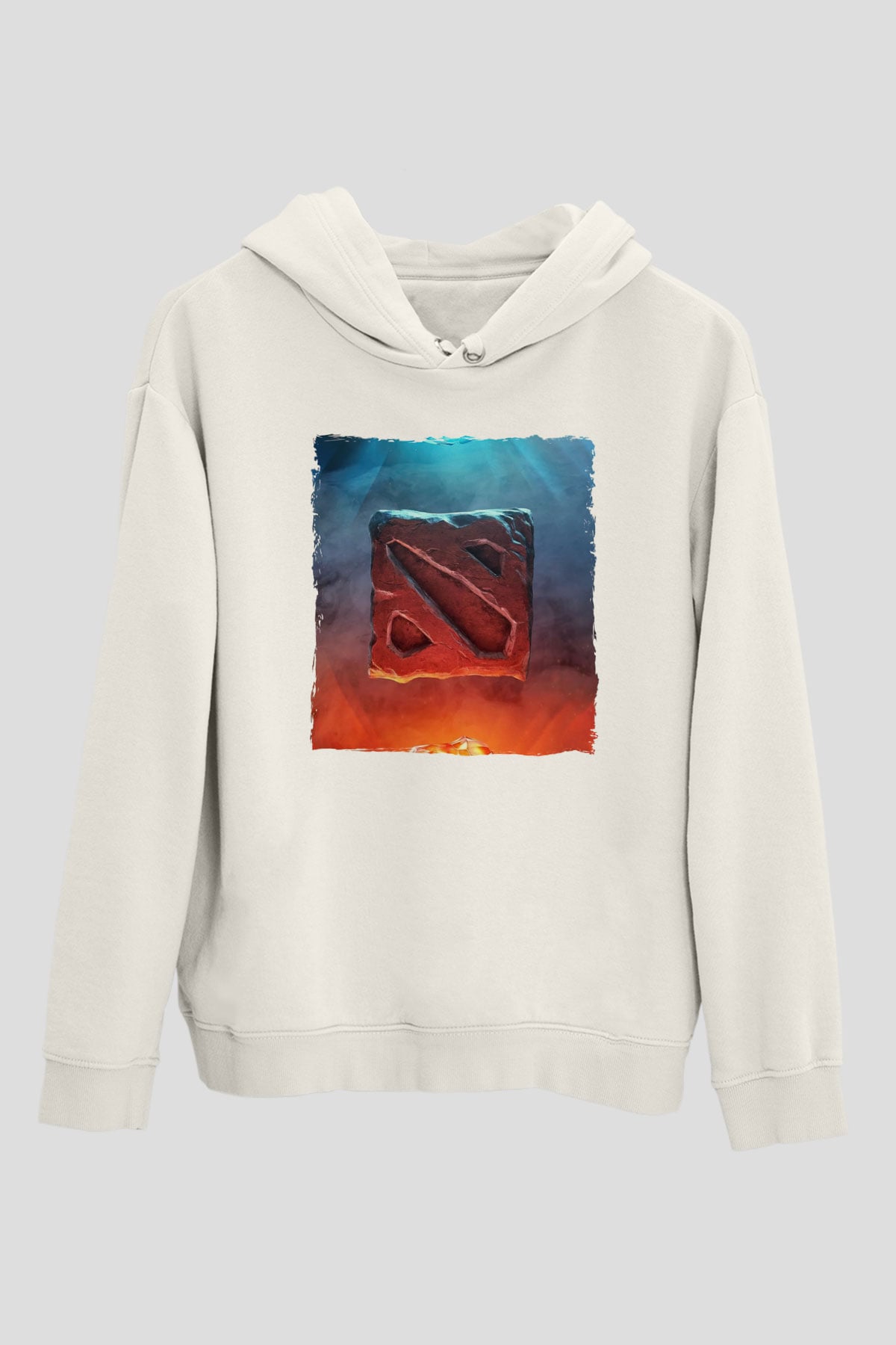 Dota 2 Beyaz Unisex Hoodie