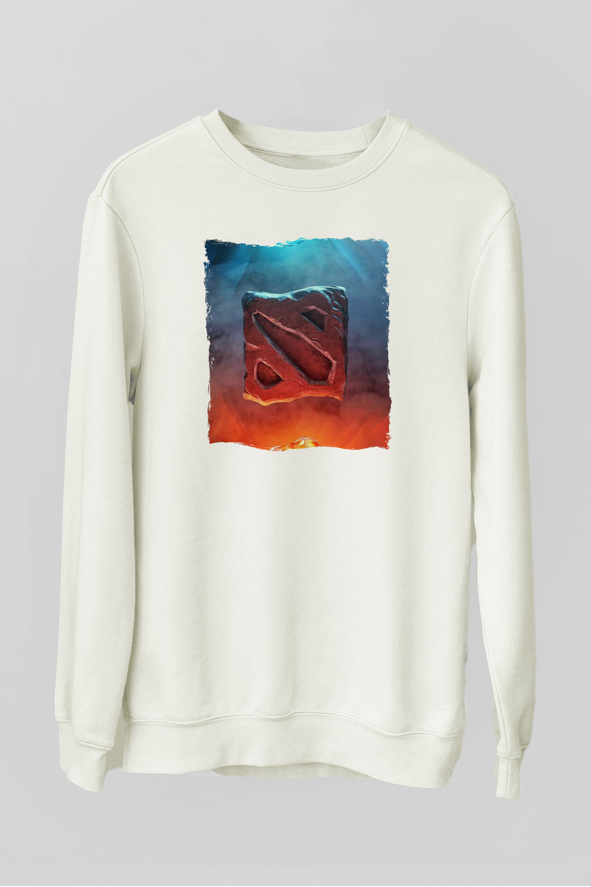 Dota 2 Beyaz Unisex Sweatshirt