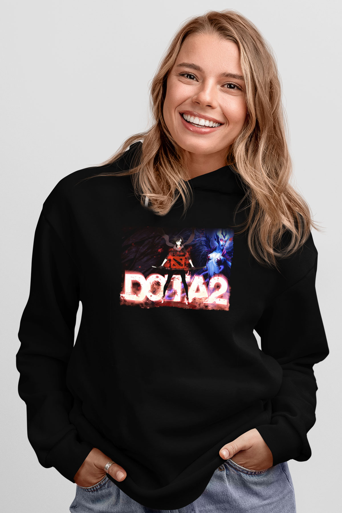 Dota 2 Siyah Unisex Hoodie