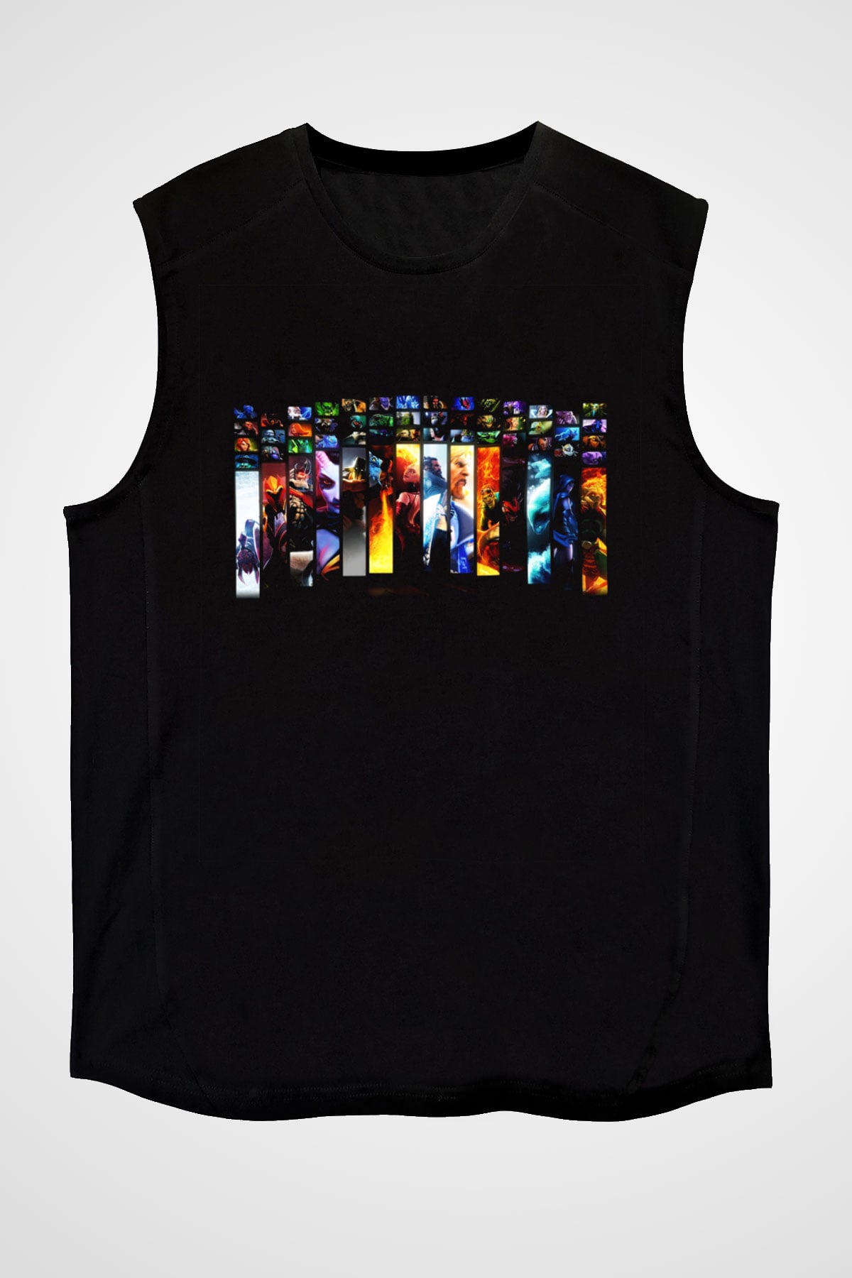 Dota 2 Siyah Unisex Kolsuz Tişört