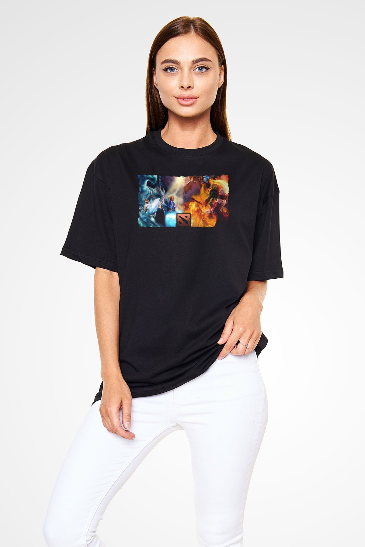 Dota 2 Siyah Oversize Tişört Oversize T-shirt