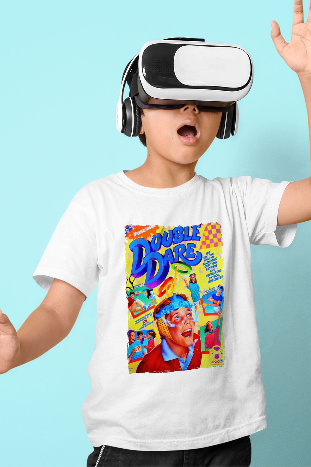 Double Dare Beyaz Unisex  Çocuk Tişört