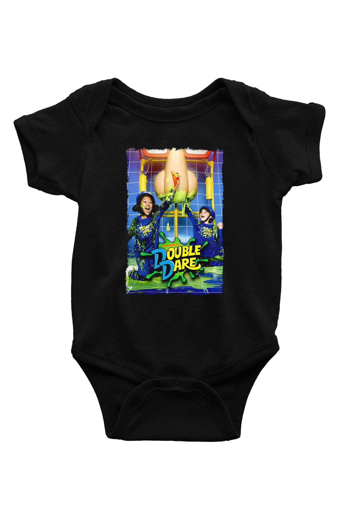 Double Dare Siyah Bebek Body - Zıbın
