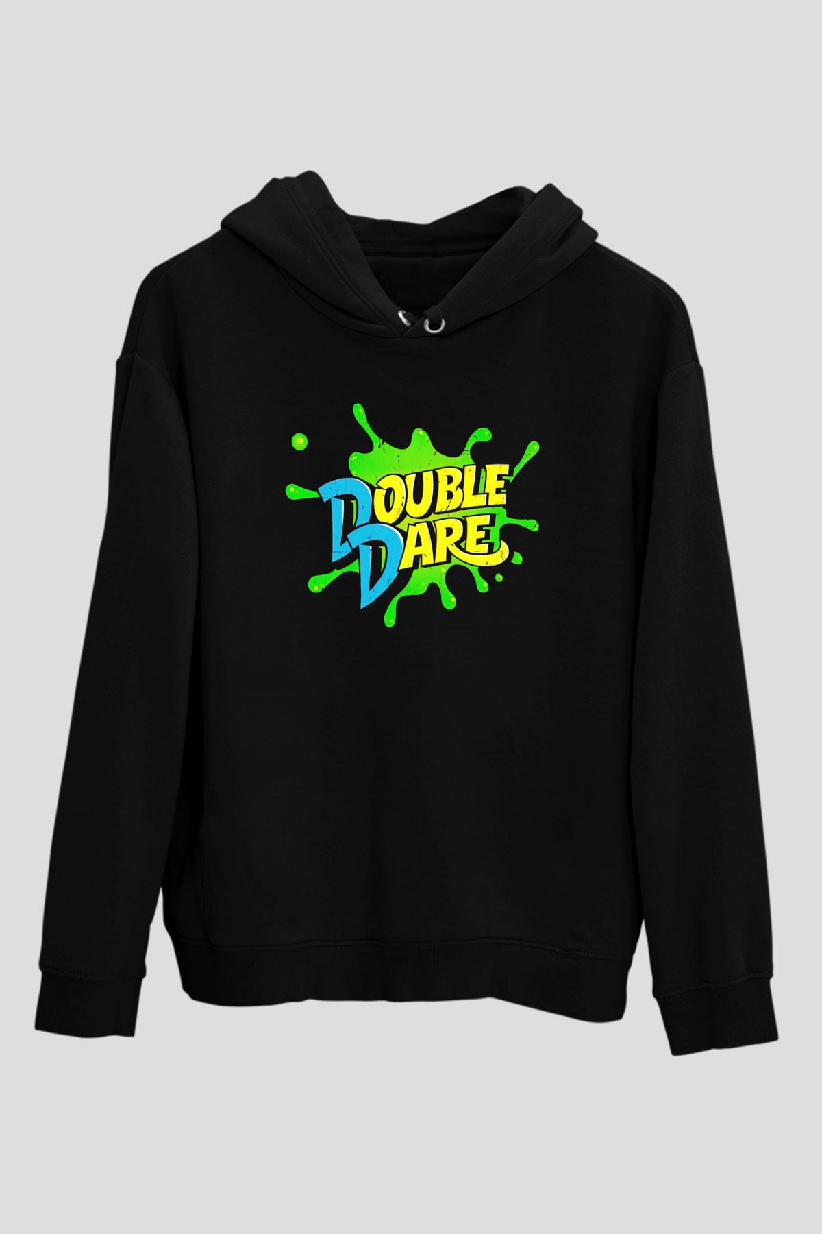 Double Dare Siyah Unisex Hoodie