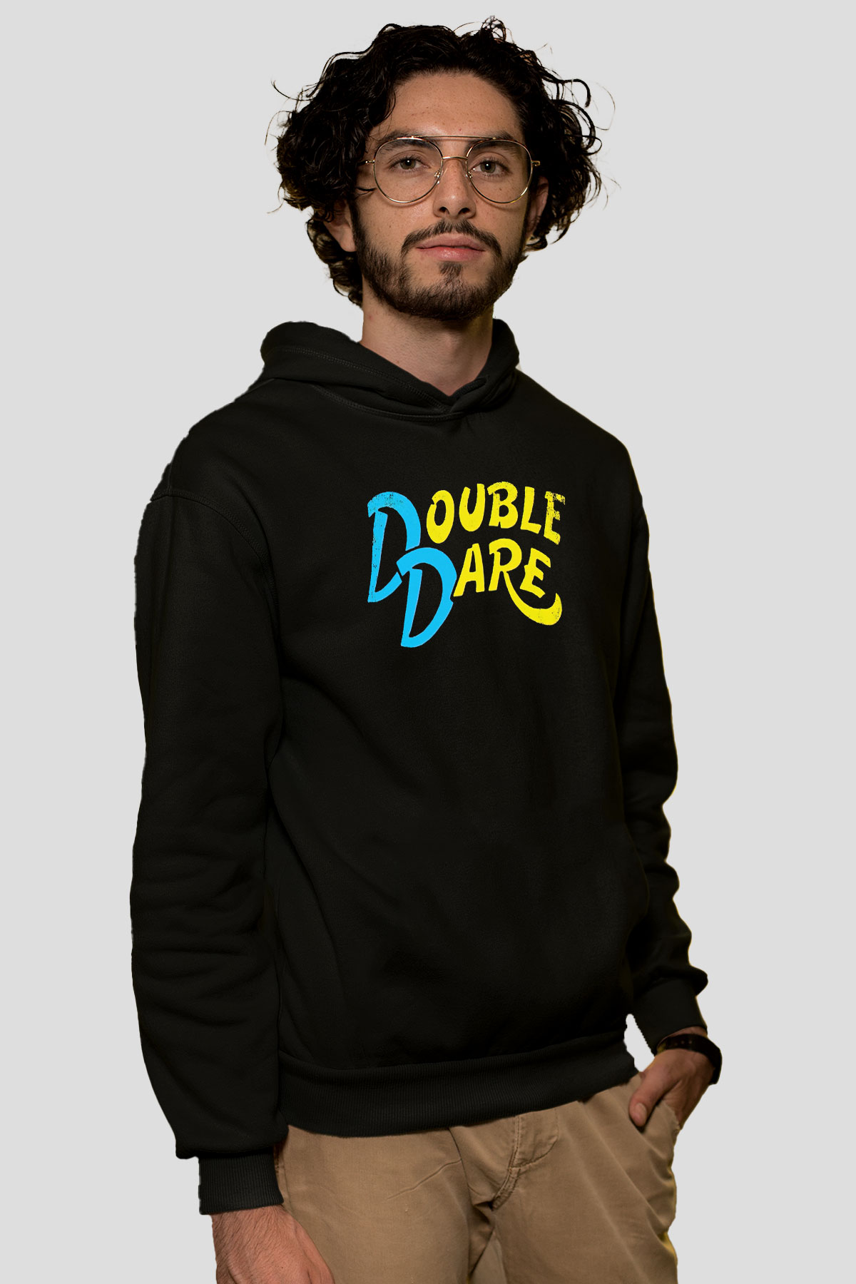 Double Dare Siyah Unisex Hoodie