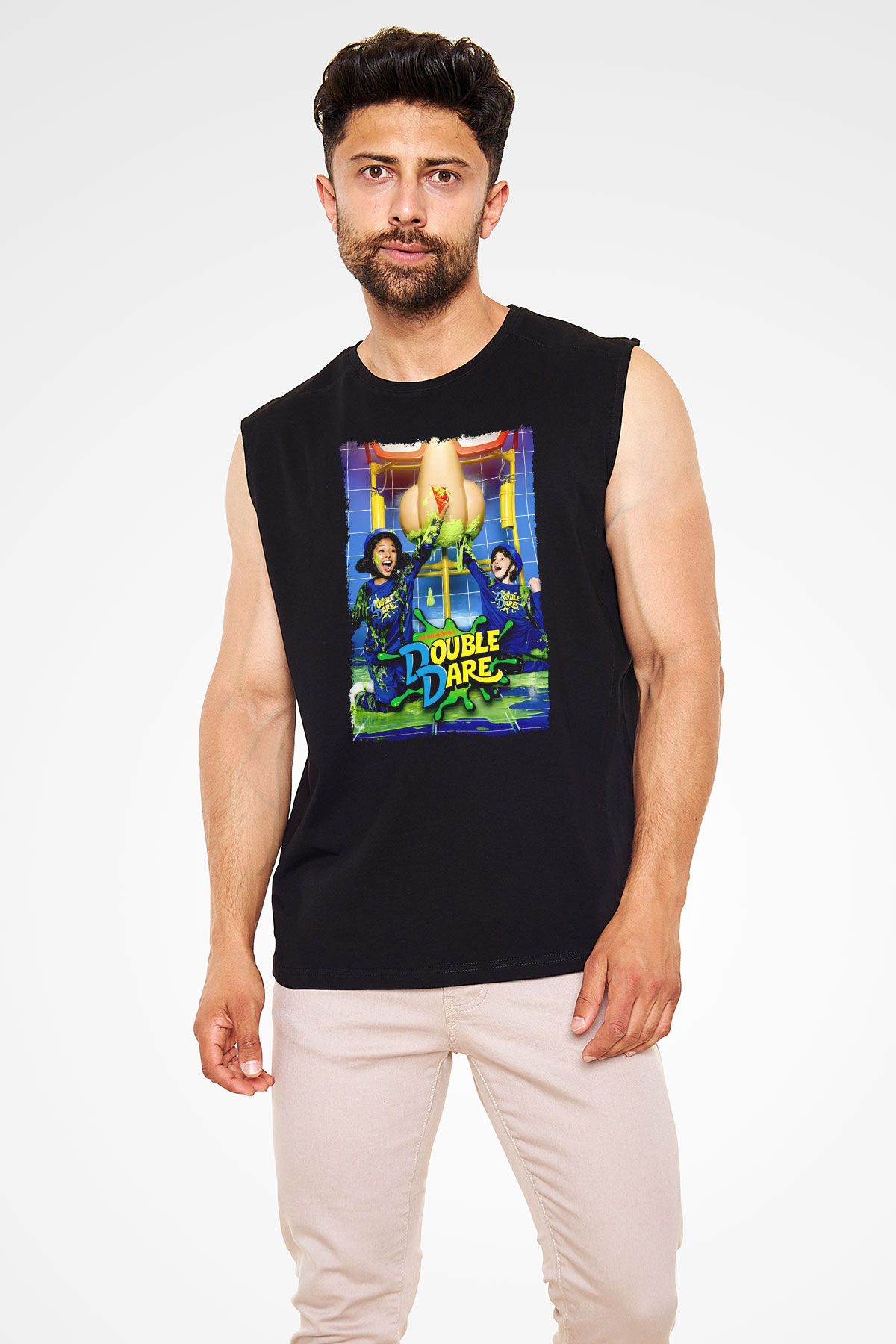 Double Dare Siyah Unisex  Kolsuz Tişört