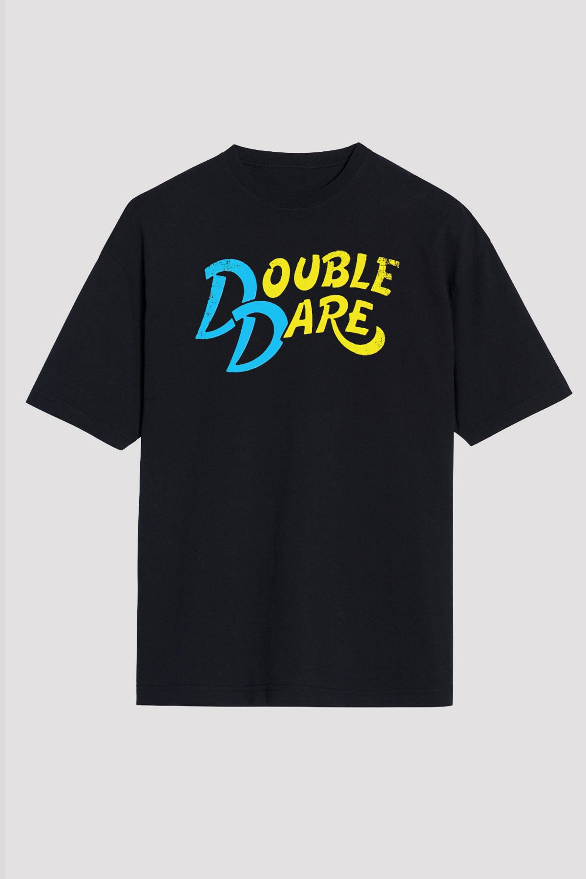 Double Dare Siyah Oversize Tişört
