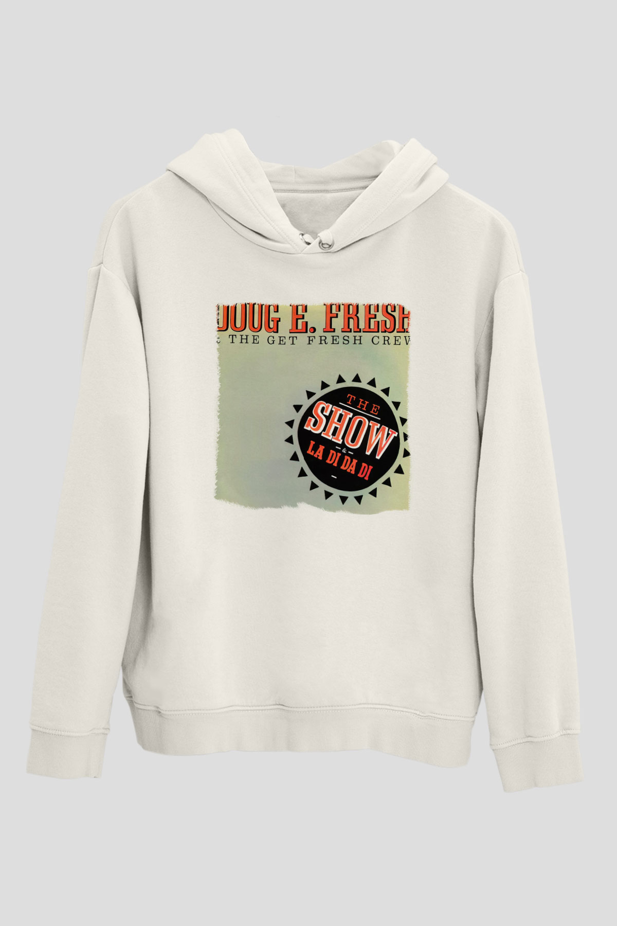 Doug E. Fresh Beyaz Unisex Kapşonlu Sweatshirt