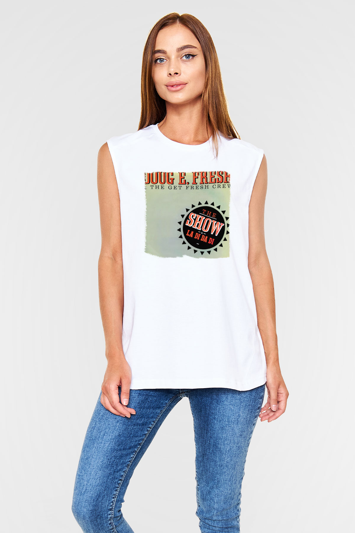 Doug E. Fresh Beyaz Unisex Kolsuz Tişört