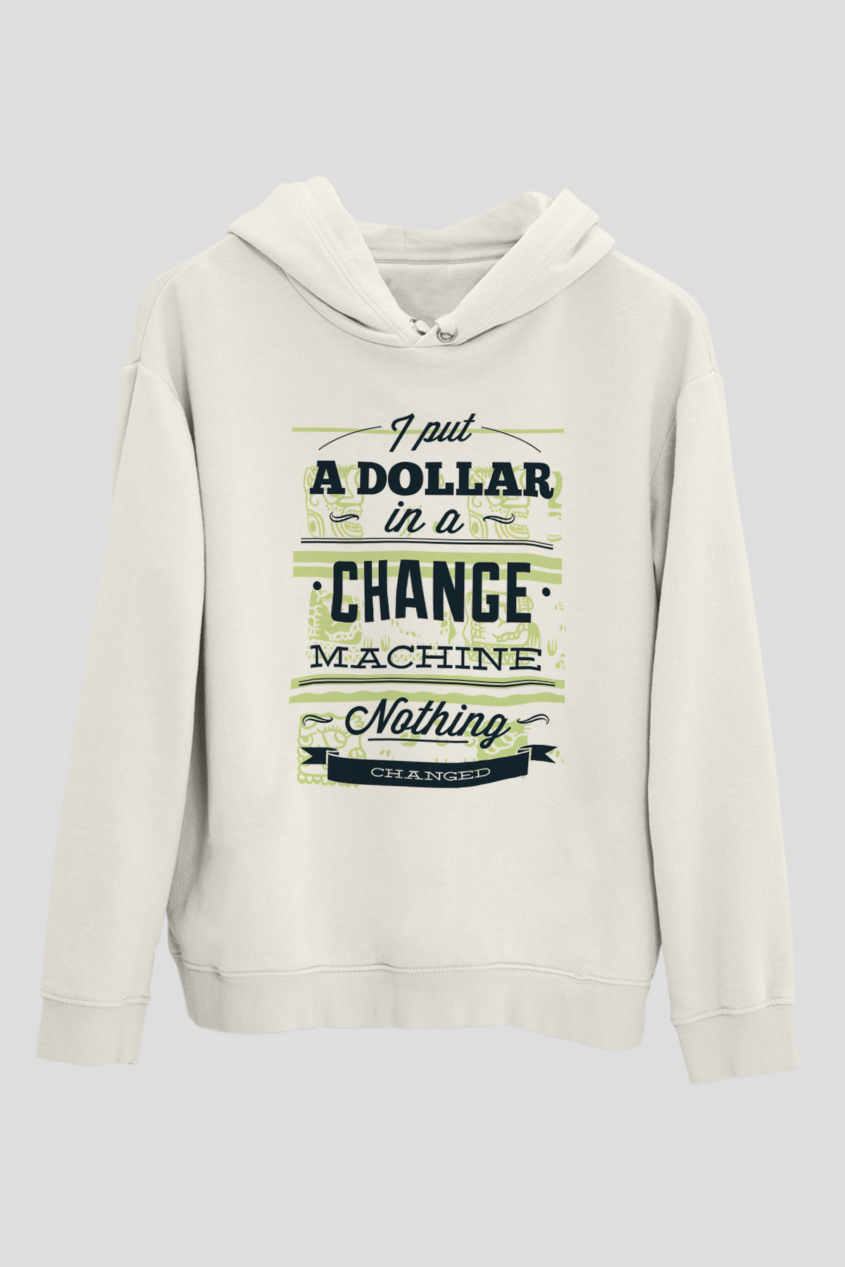 Dövizci Beyaz Unisex Kapüşonlu Sweatshirt