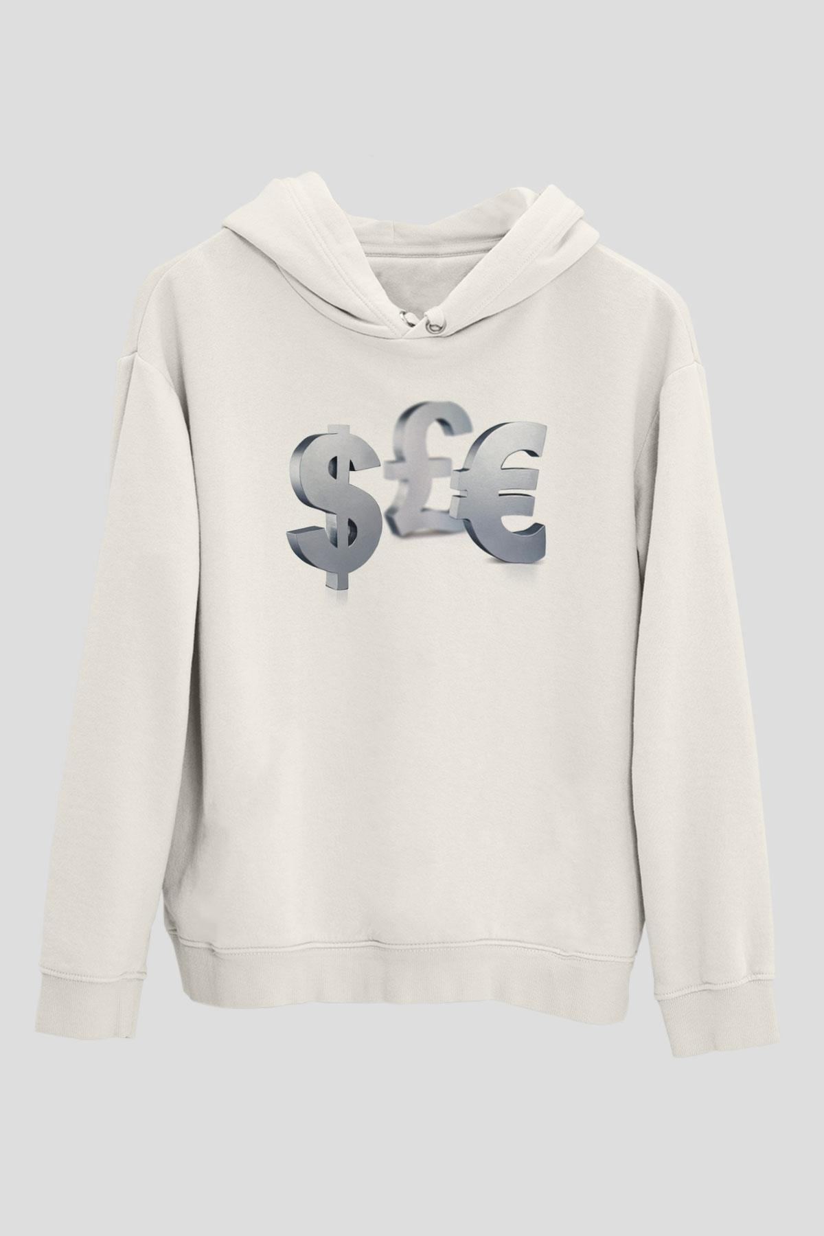 Dövizci Beyaz Unisex Kapüşonlu Sweatshirt