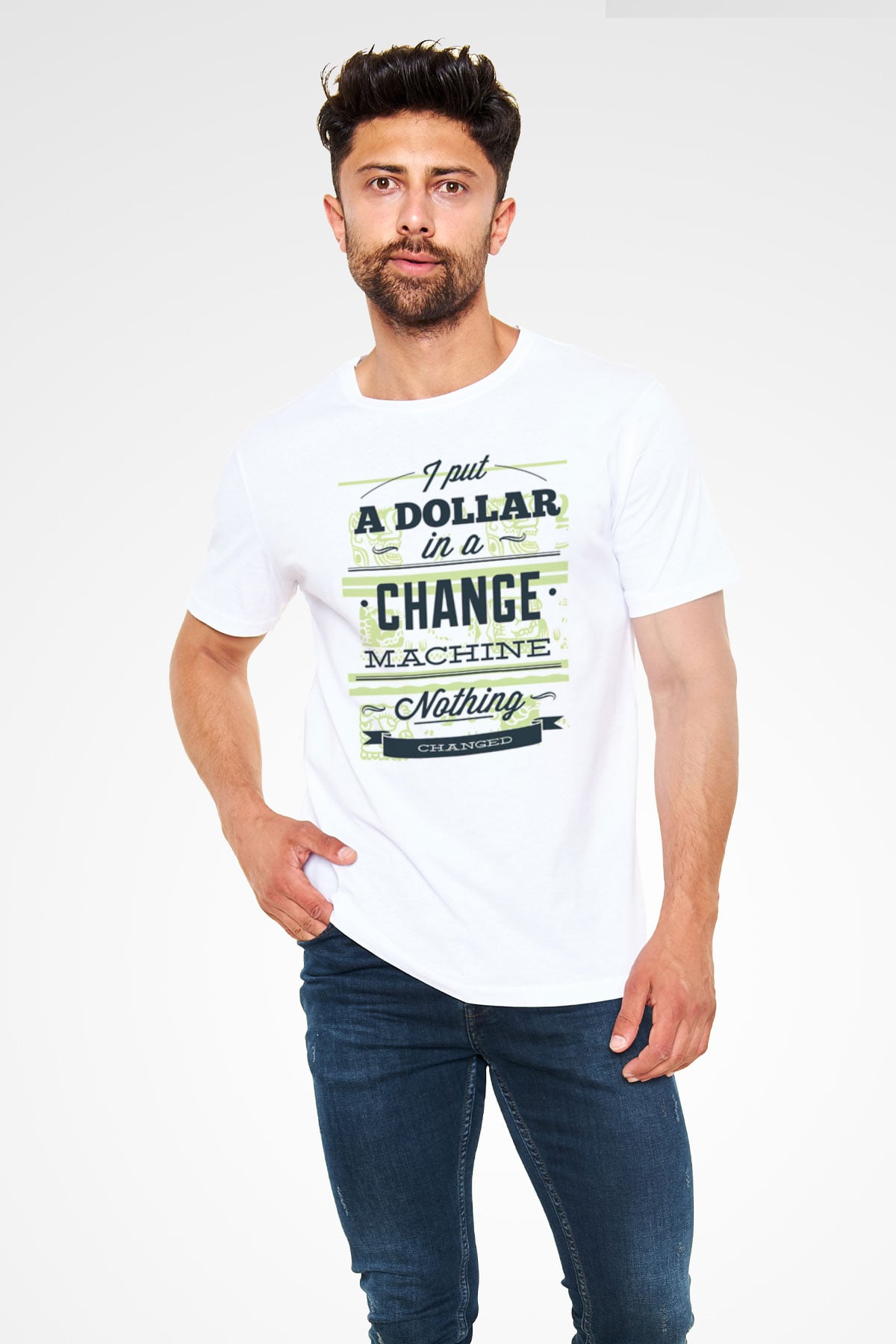 Dövizci Beyaz Unisex Tişört T-Shirt - TişörtFabrikası