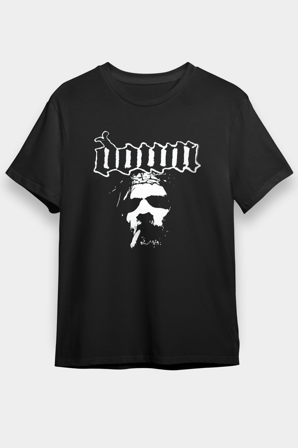 Down Siyah Unisex Tişört T-Shirt - TişörtFabrikası