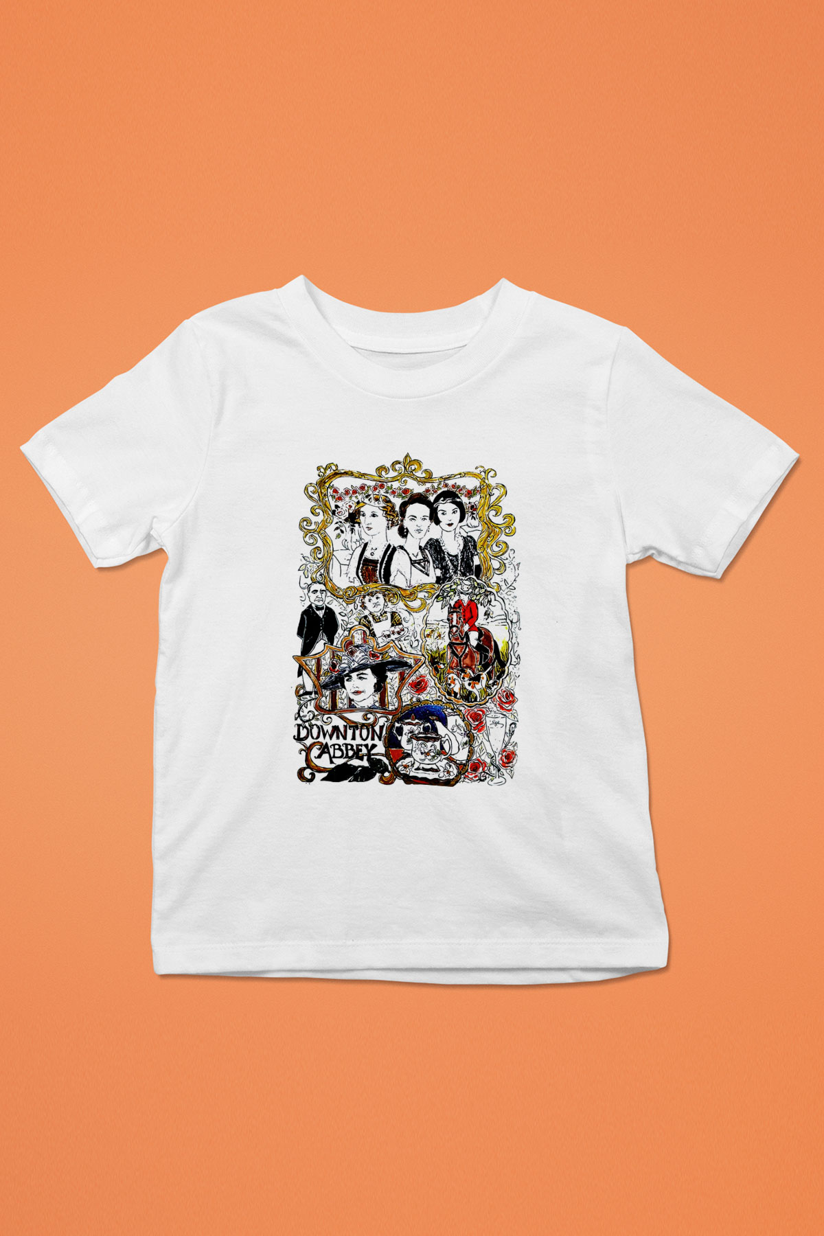 Downtown Abbey Beyaz Unisex Çocuk Tişört