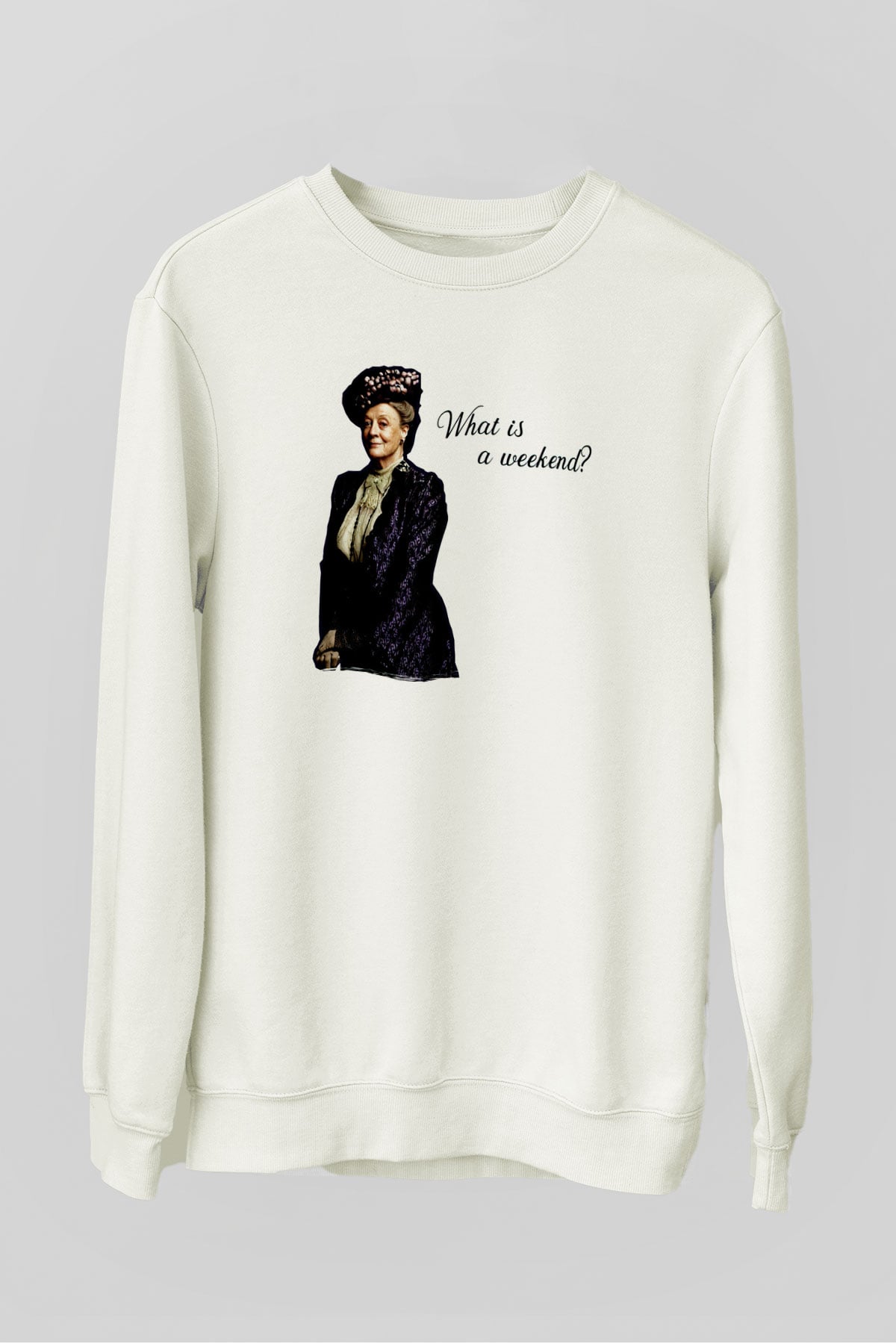 Downtown Abbey Beyaz Unisex Sweatshirt