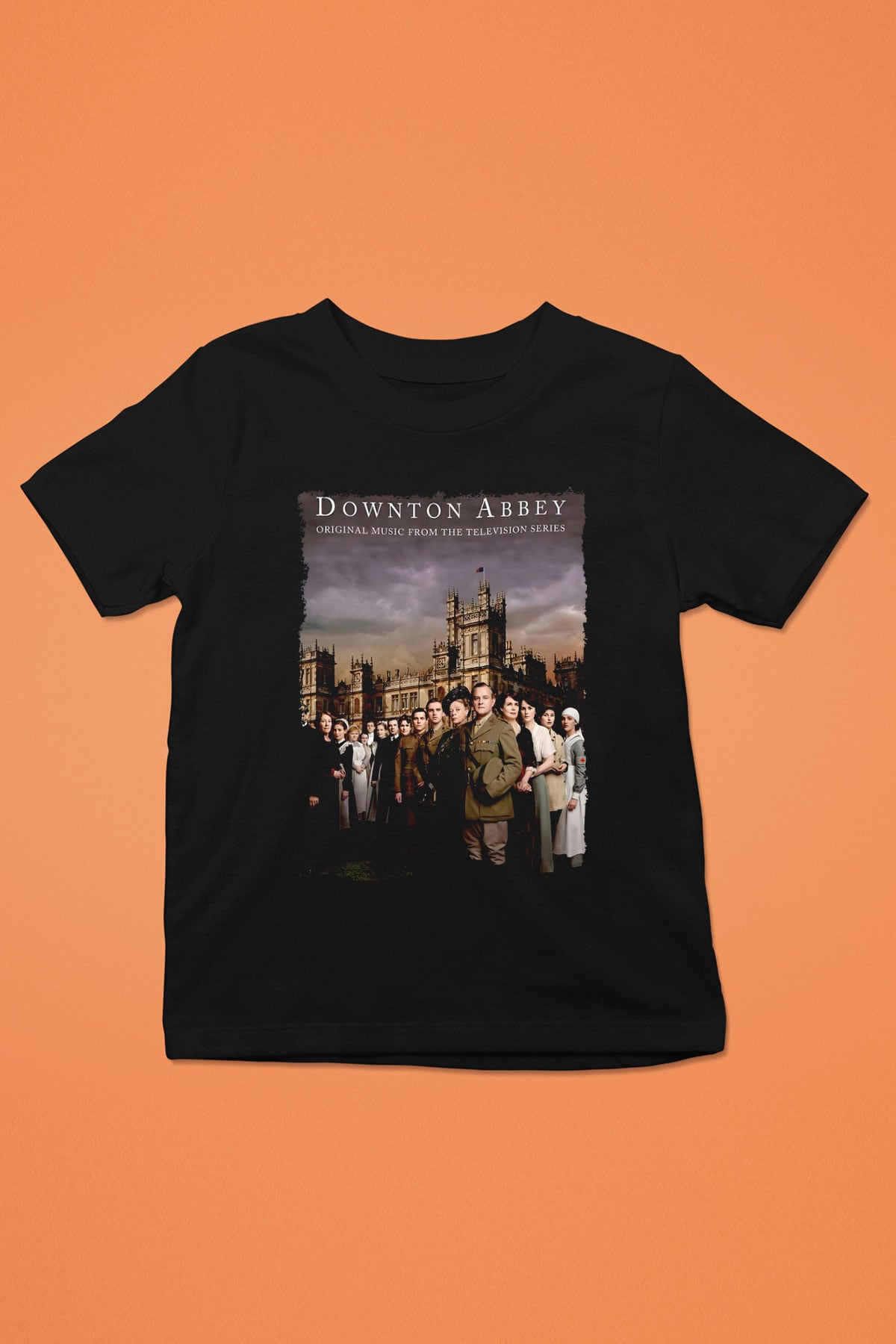 Downtown Abbey Siyah Unisex Çocuk Tişört