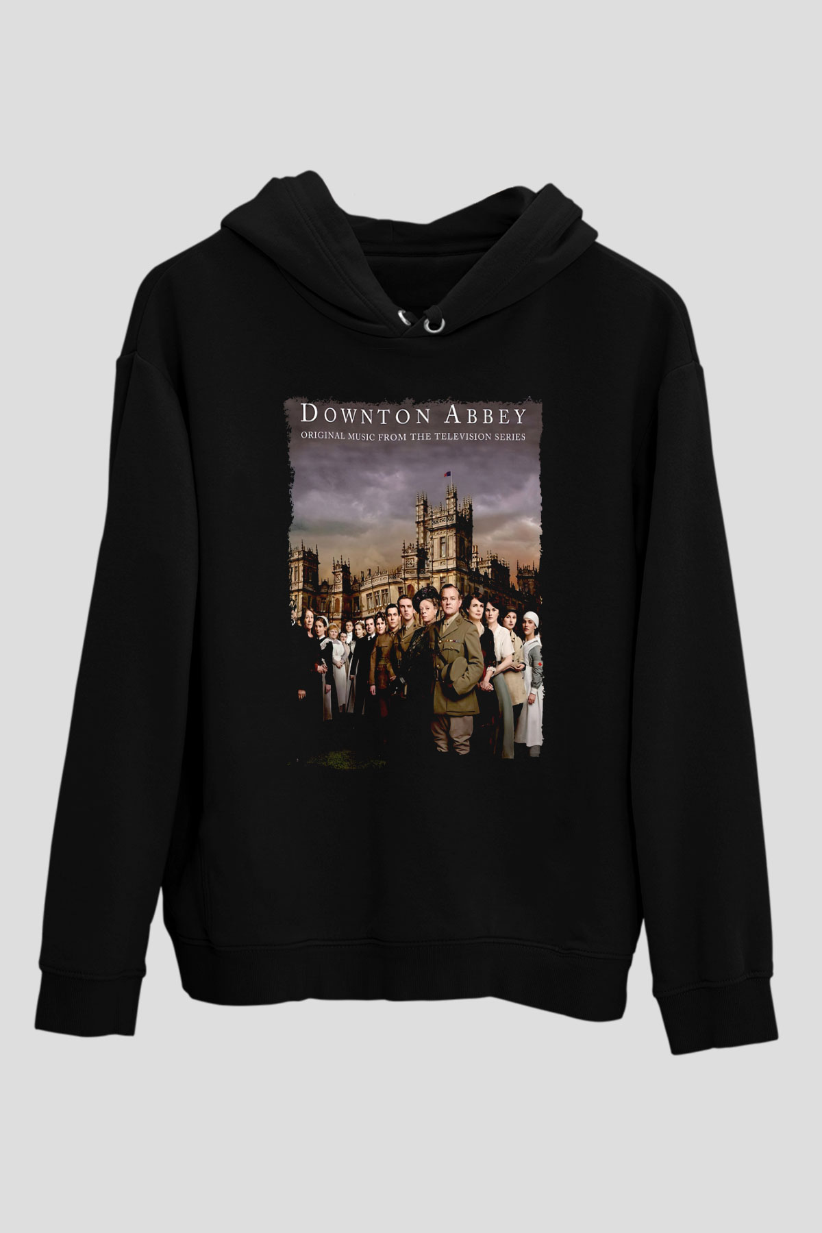 Downtown Abbey Siyah Unisex Hoodie