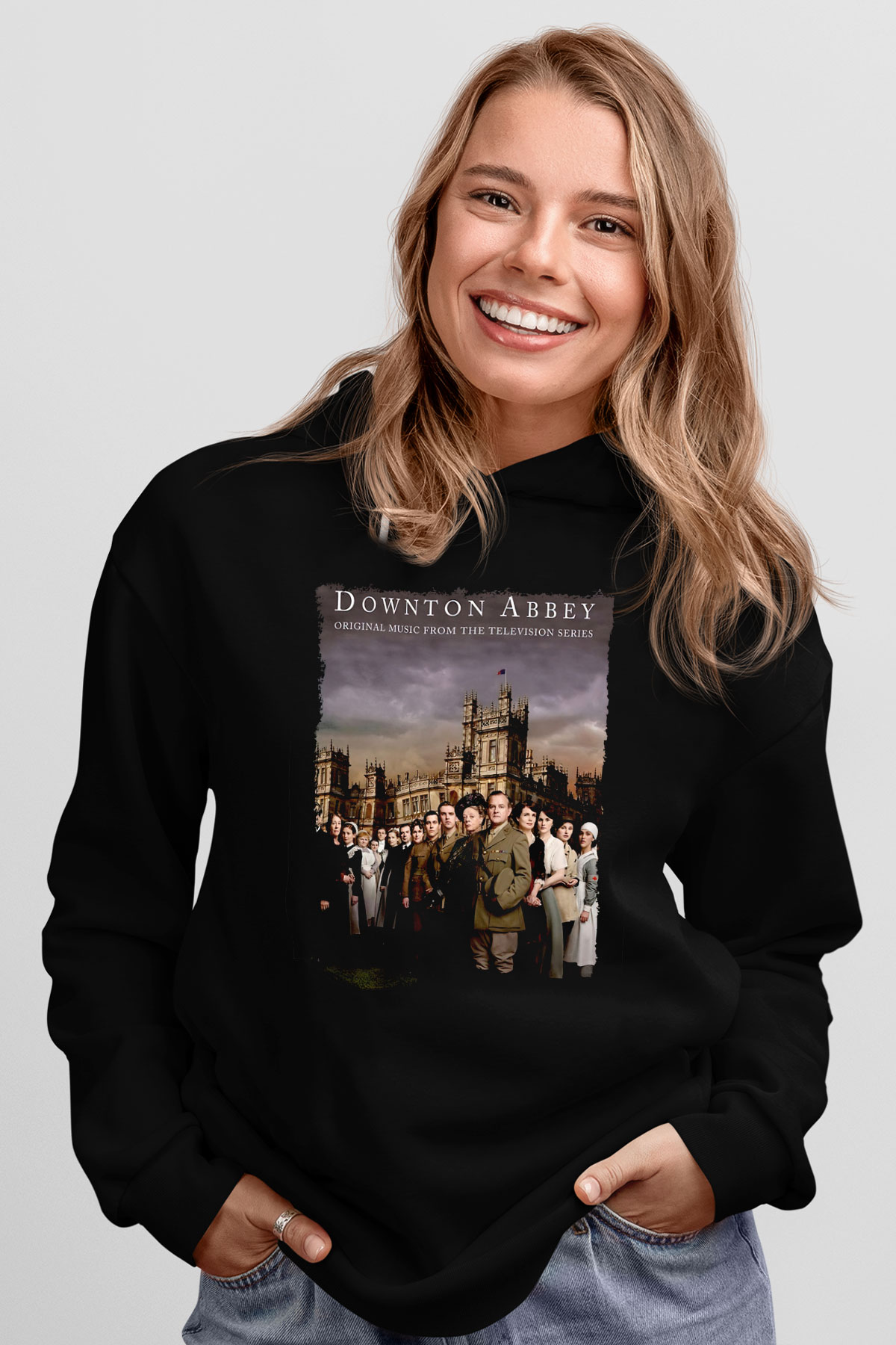 Downtown Abbey Siyah Unisex Hoodie