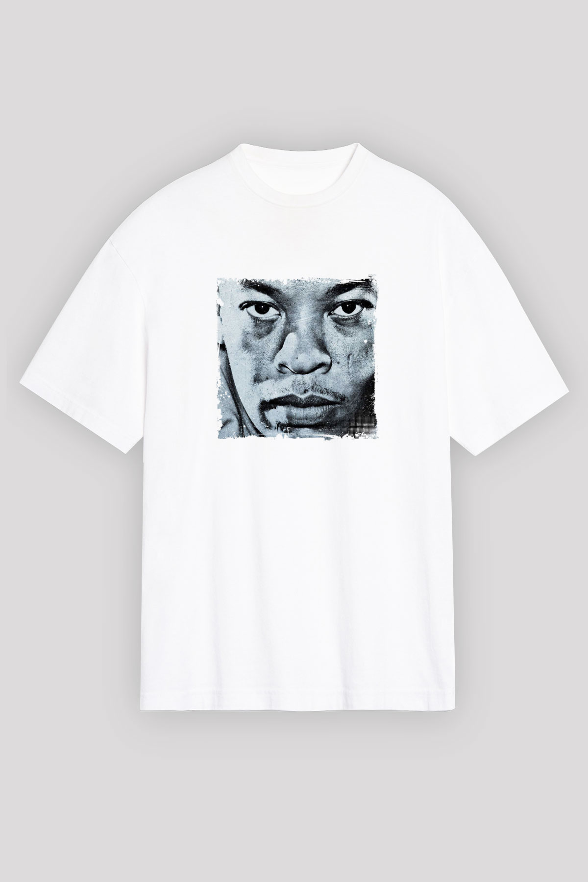 Dr. Dre Baskılı Oversize Beyaz Tişört