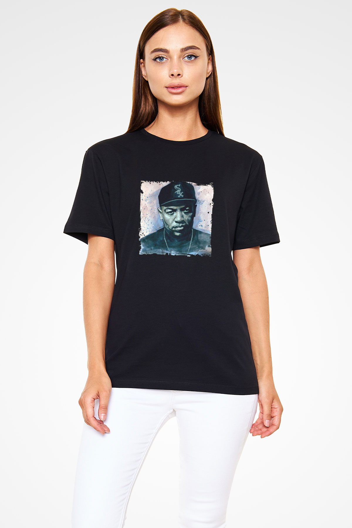 Dr. Dre Baskılı Unisex Siyah Tişört