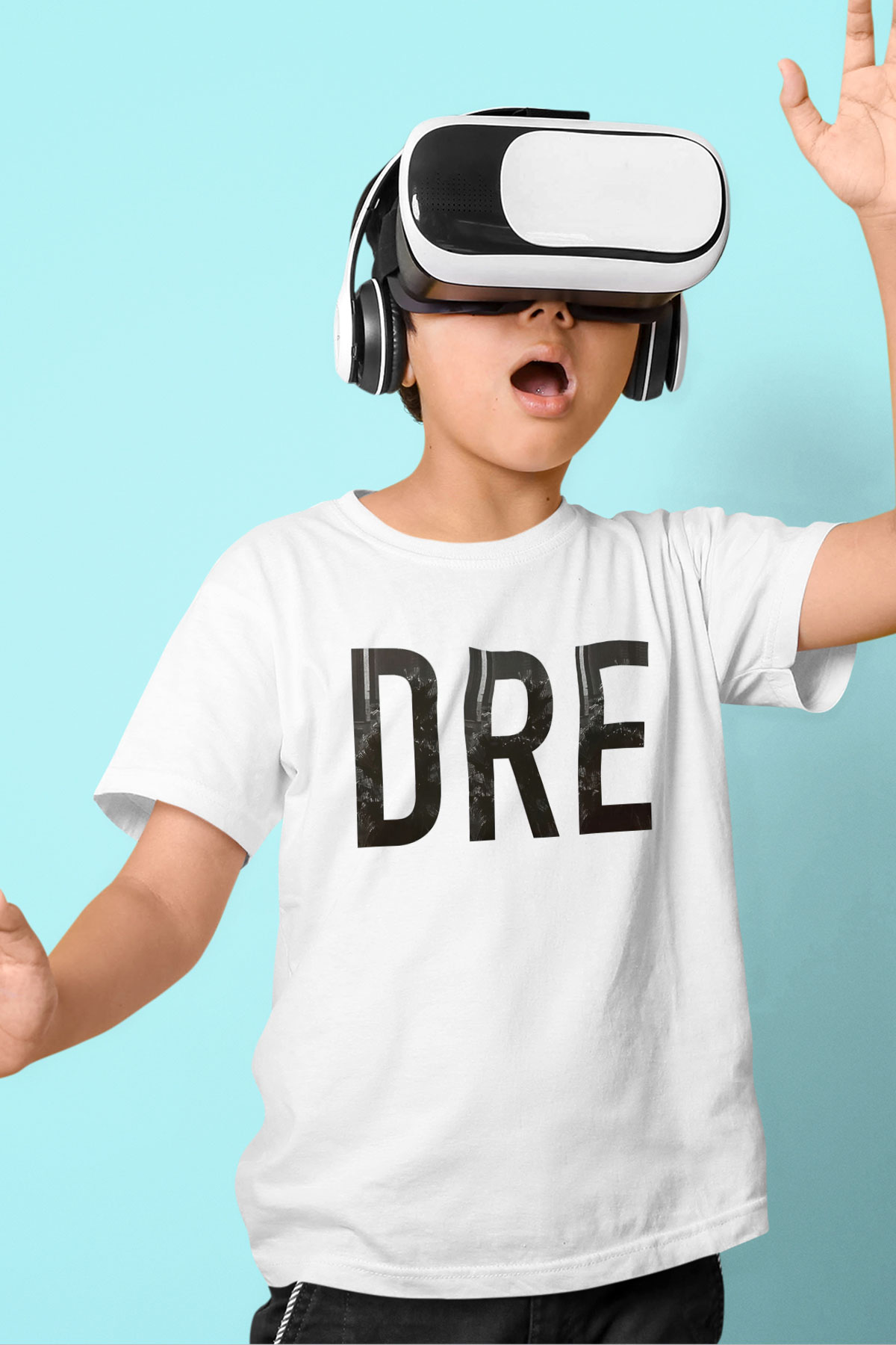 Dr.Dre Baskılı Beyaz Unisex Çocuk Tişört