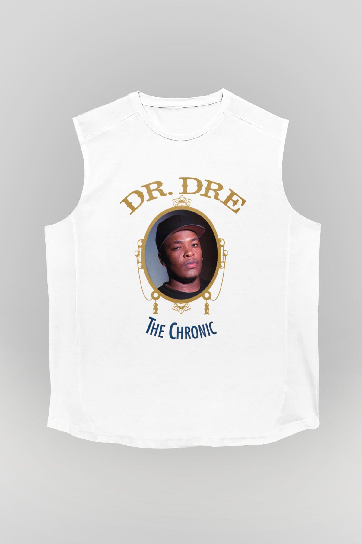 Dr.Dre Beyaz Unisex Kolsuz Tişört