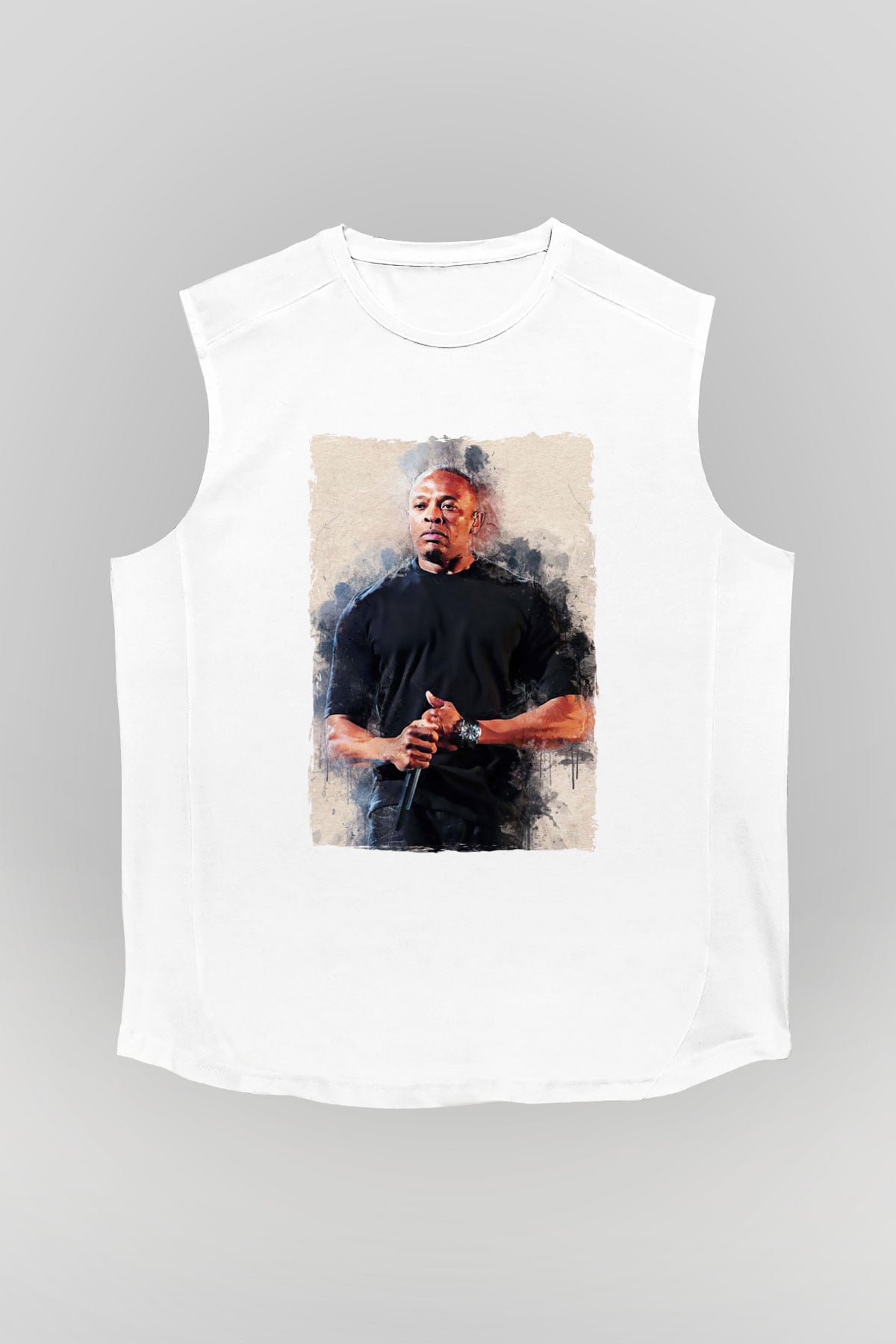 Dr.Dre Beyaz Unisex Kolsuz Tişört