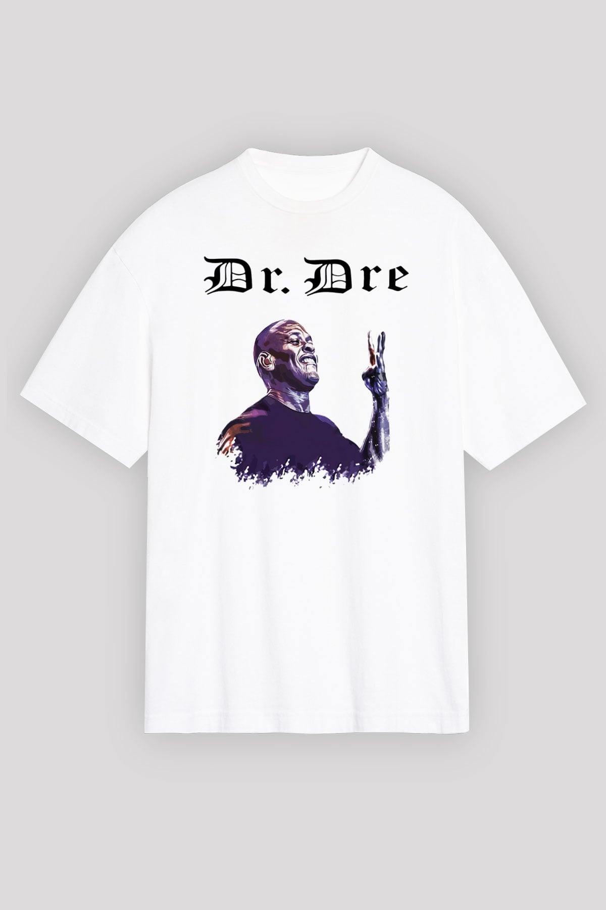 Dr.Dre Beyaz Unisex Oversize Tişört T-Shirt