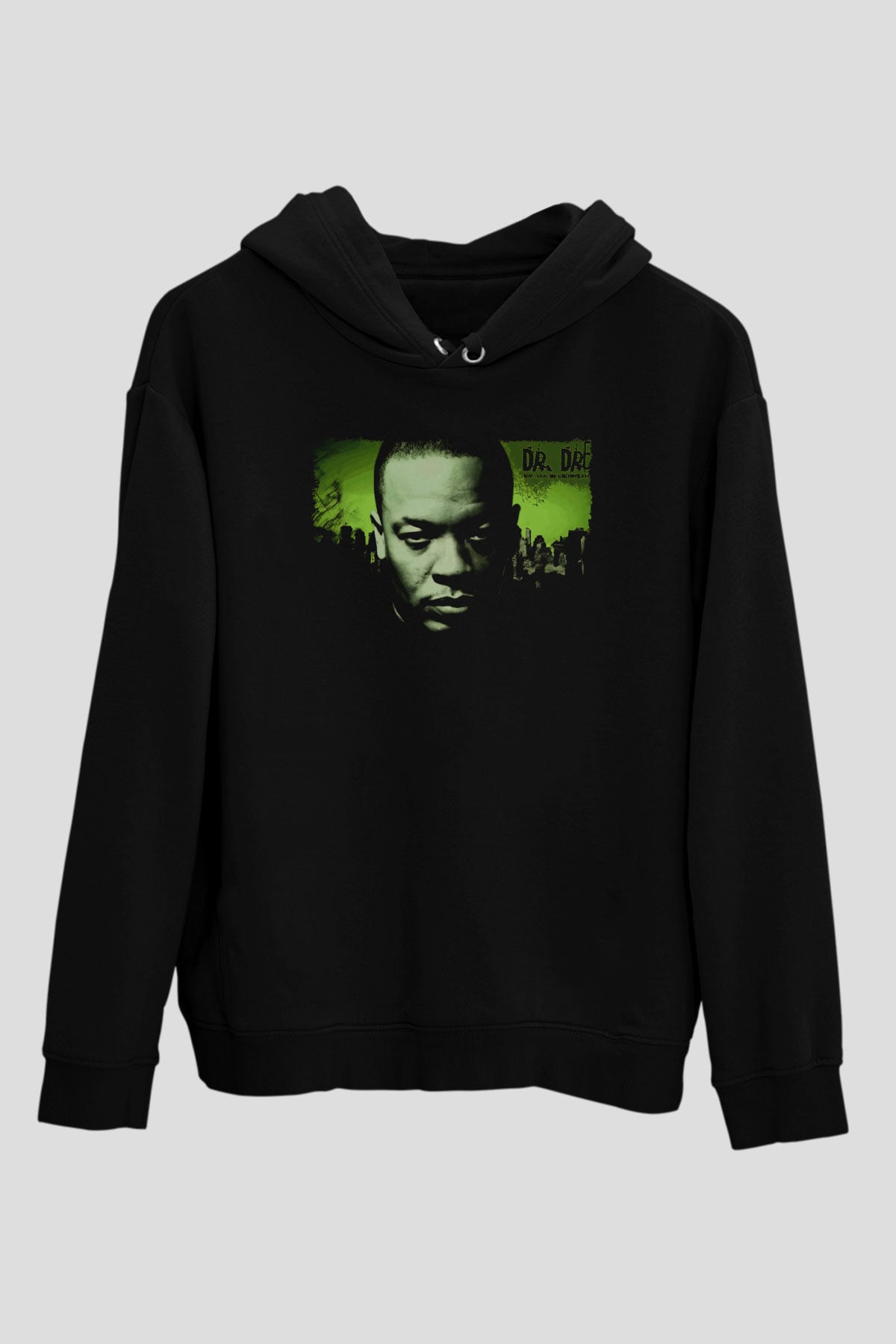 Dr.Dre Siyah Unisex Kapüşonlu Sweatshirt