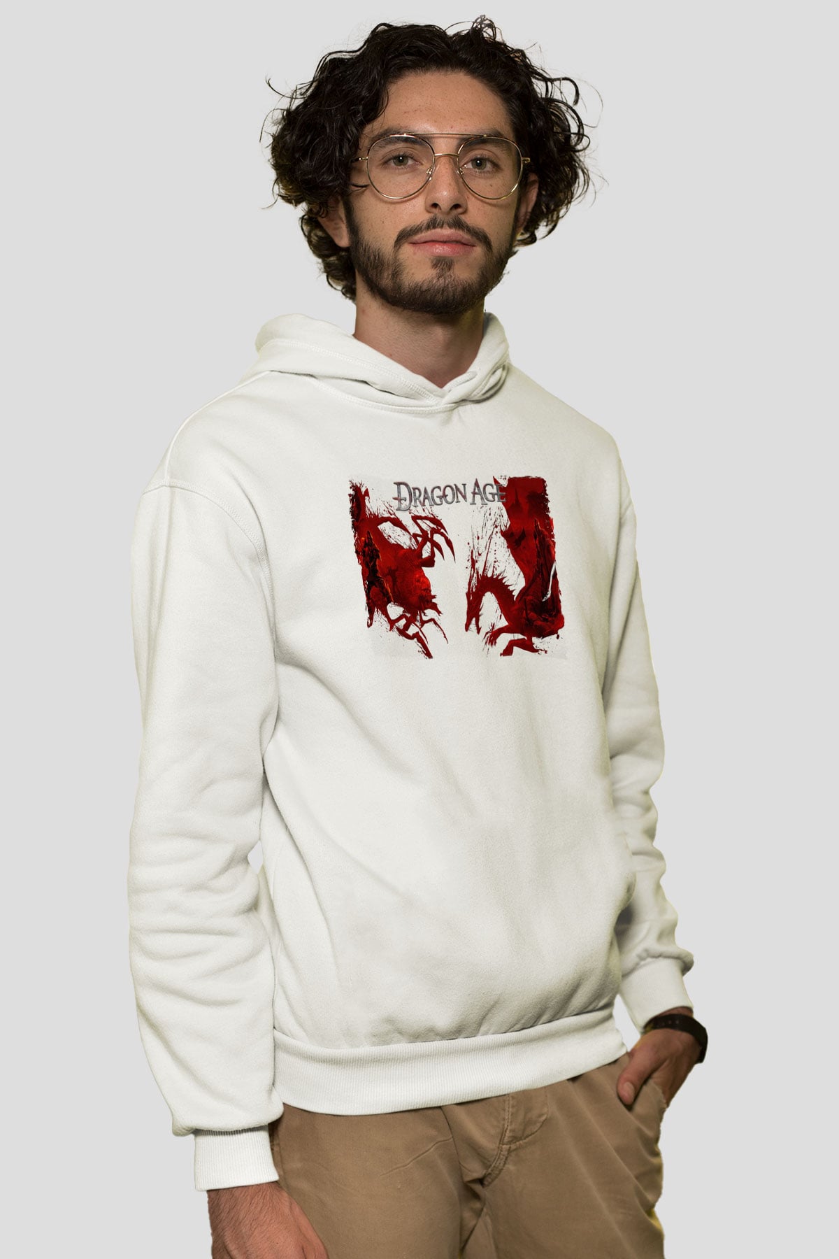 Dragon Age Beyaz Unisex Hoodie