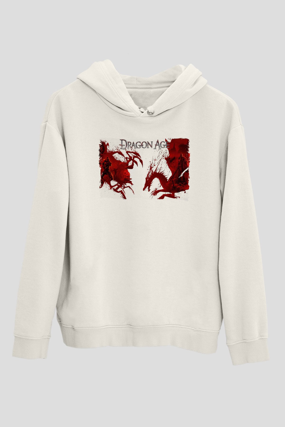 Dragon Age Beyaz Unisex Hoodie
