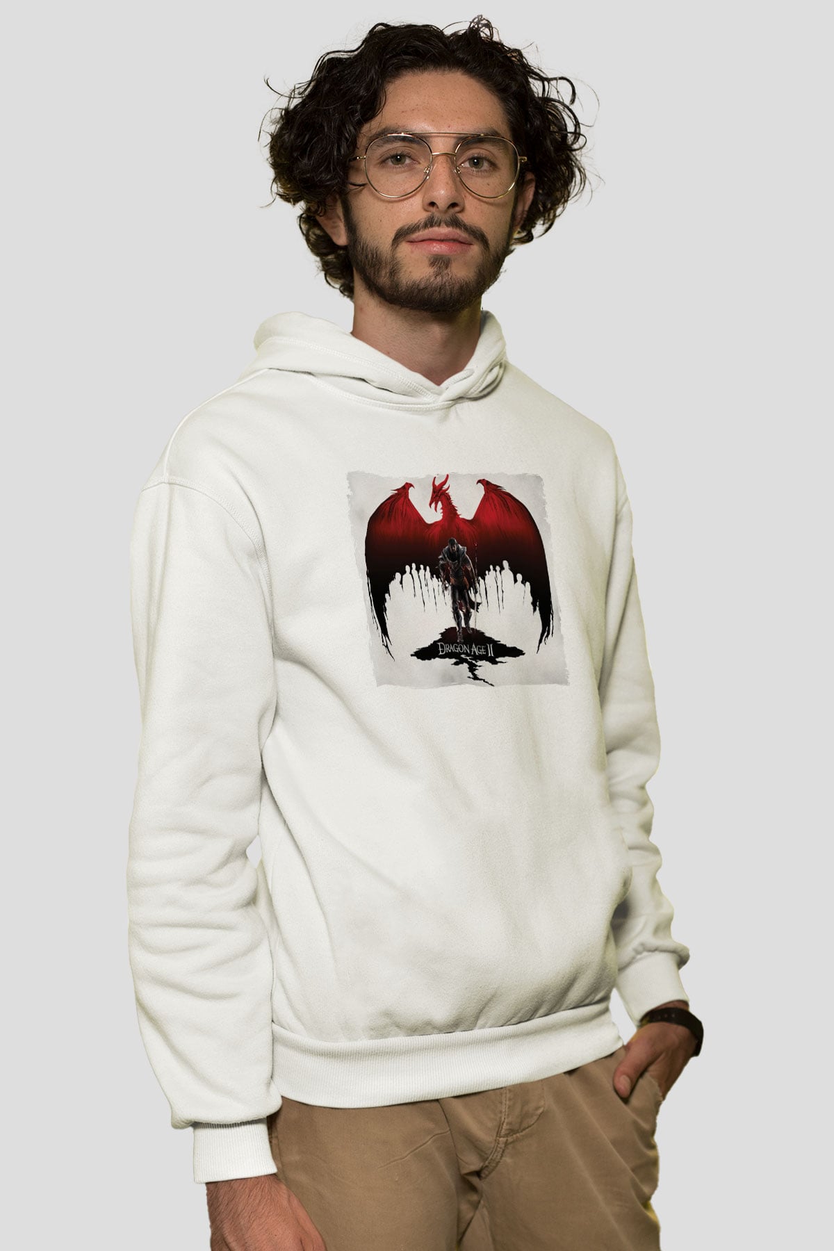 Dragon Age Beyaz Unisex Hoodie