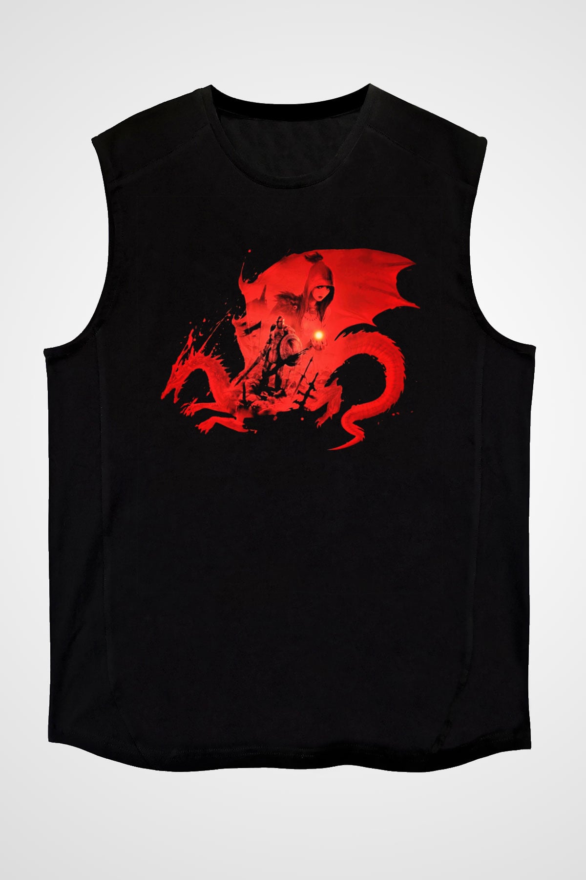 Dragon Age Siyah Unisex Kolsuz Tişört