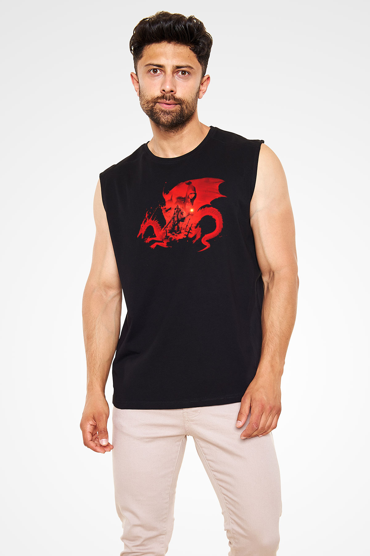 Dragon Age Siyah Unisex Kolsuz Tişört