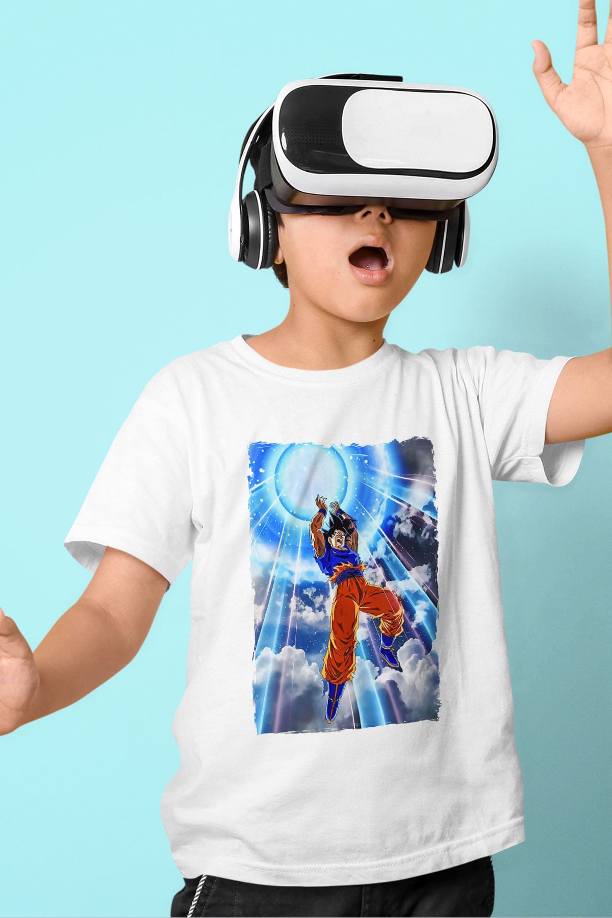 Dragonball Beyaz Unisex Çocuk Tişört