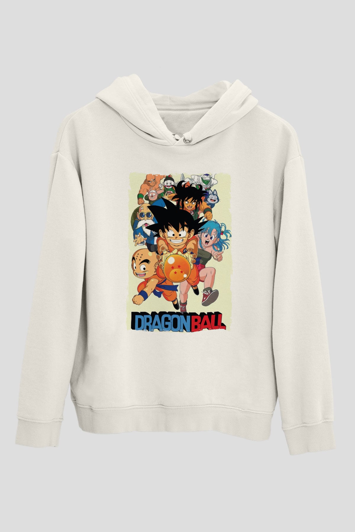 Dragonball Beyaz Unisex Hoodie